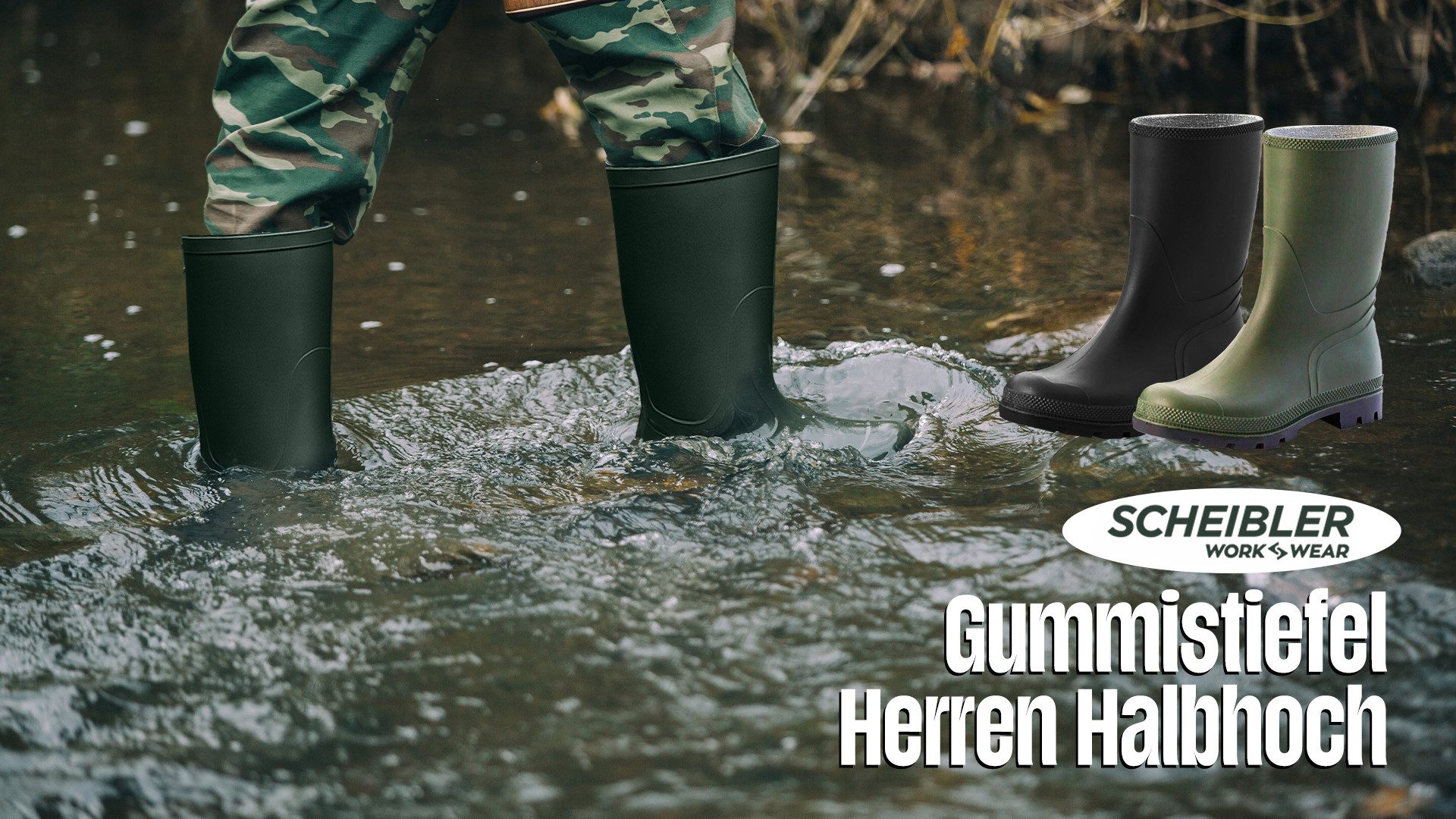 SCHEIBLER WORKWEAR Gummistiefel Herren Halbhoch Gummistiefel Wasserdicht, W günstig online kaufen