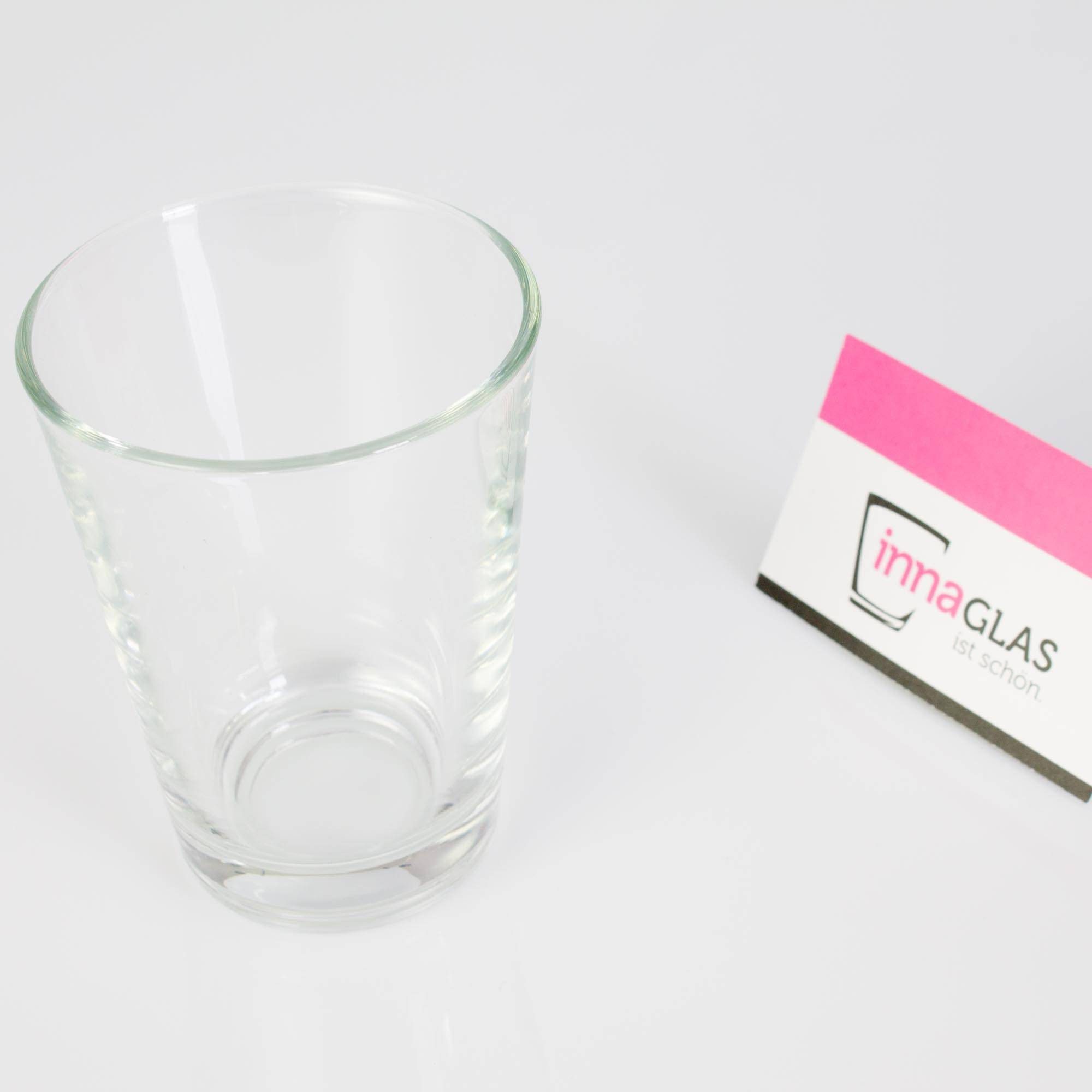 INNA-Glas Glas Kleines Trinkglas - Telichtglas Alex, klar, 11cm, Ø 8cm - Tischlicht, Glas
