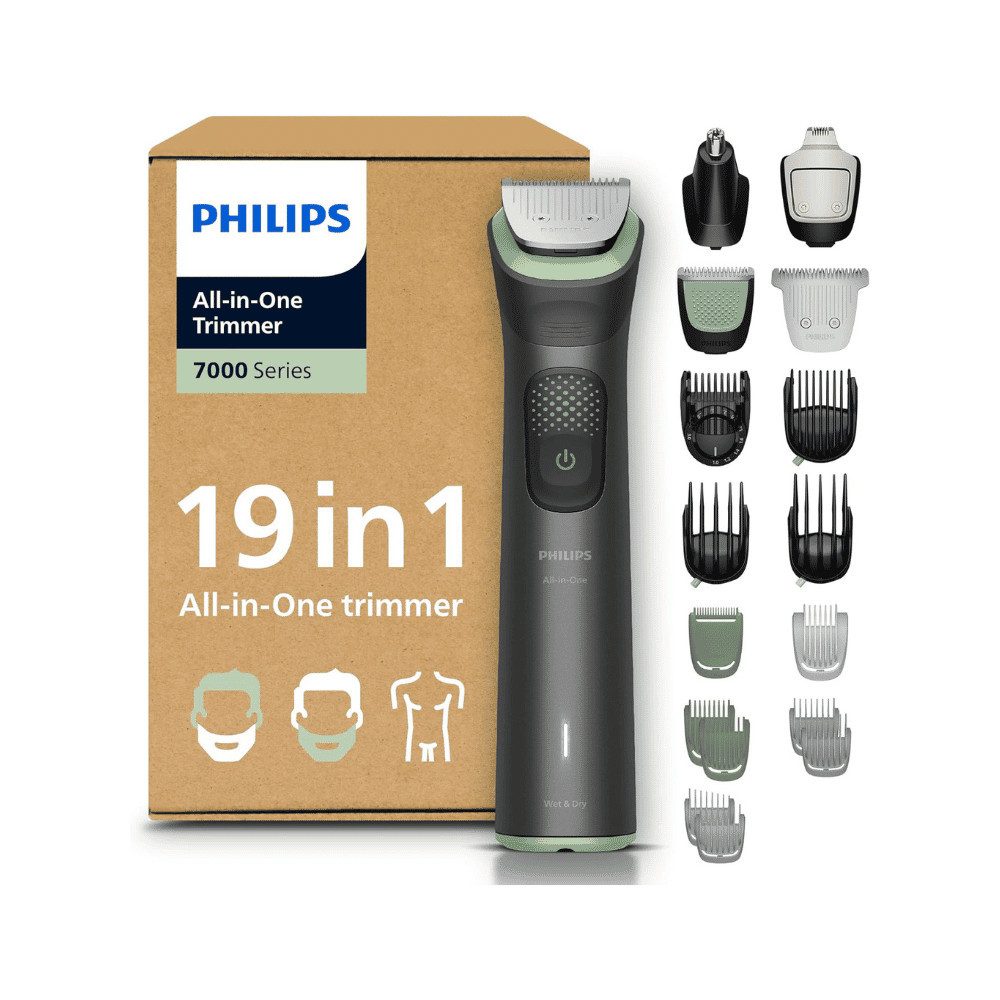 Philips Multifunktionstrimmer Philips Multigroom 7000 All-In-One 19-Teilig - MG7962/30, All-In-One mit 17 Aufsätzen