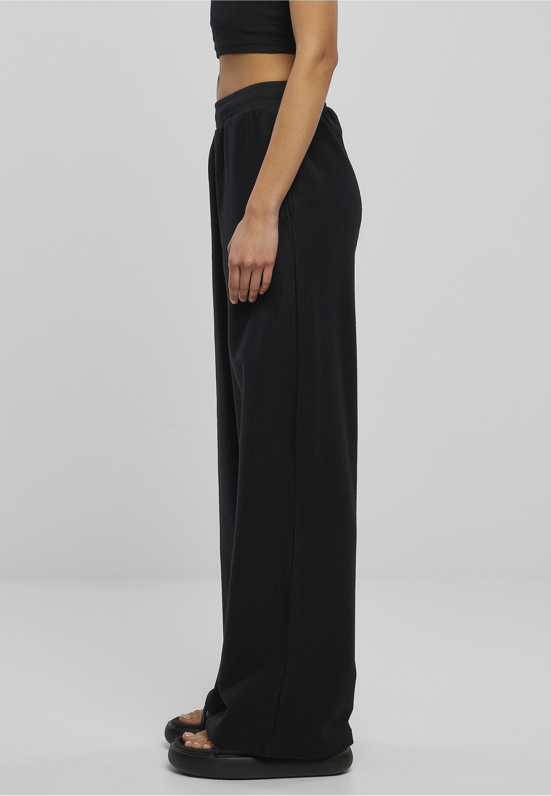 URBAN CLASSICS Sweathose Urban Classics Damen Ladies Straight Rib Terry Pants (1-tlg)