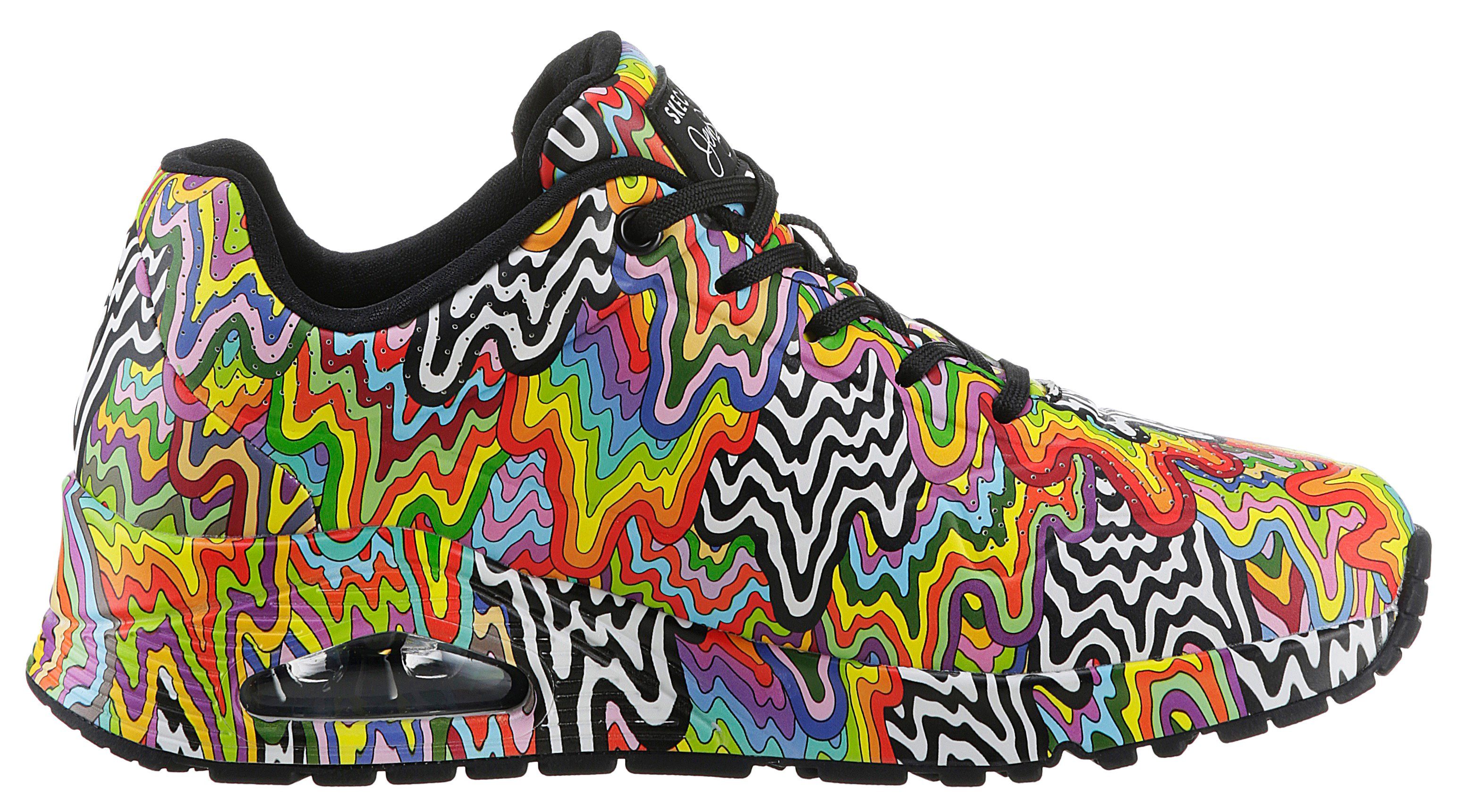 Skechers UNO-INFINITE DRIP JEN STARK Sneaker Freizeitschuh, Halbschuh, Schnürschuh mit Luftkissen-Dämpfung
