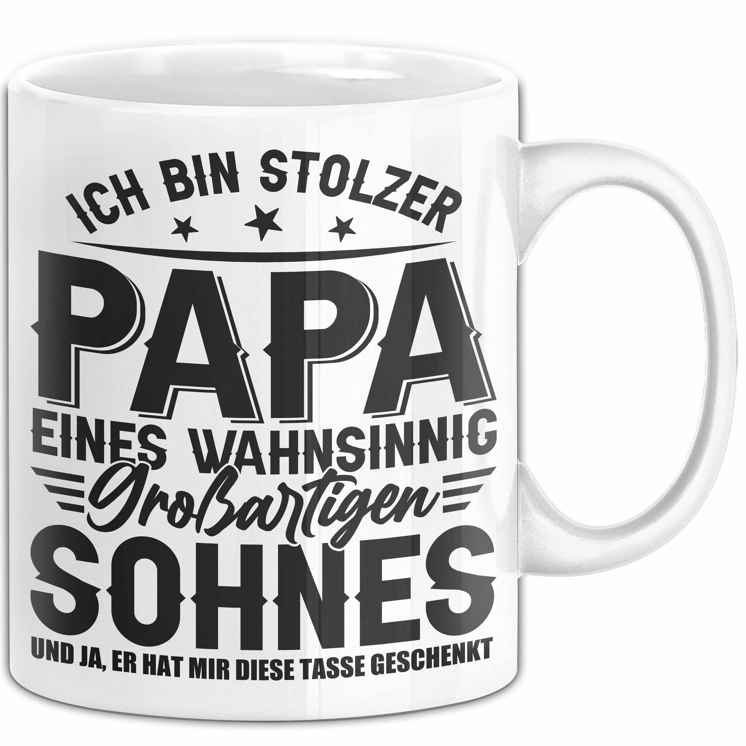 Tasse Papa Tasse Geschenk Ich Bin Stolzer Papa Eines Großartigen Sohnes Gesc
