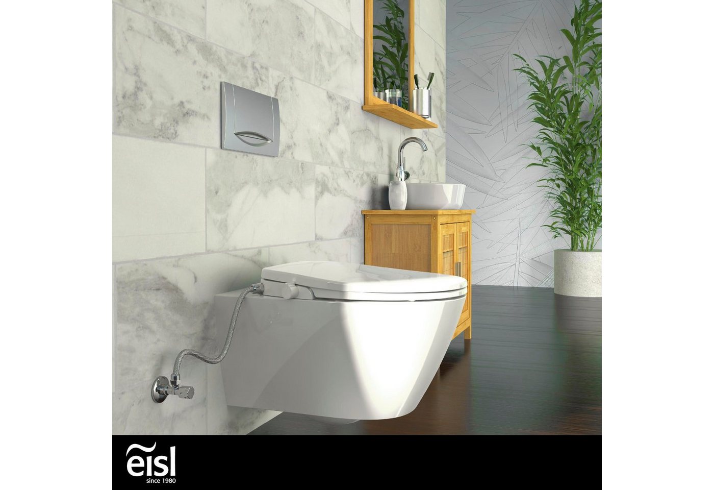 Thumbnail - Eisl Dusch-WC-Sitz Bidet Einsatz, Absenkautomatik, Schnellverschluss