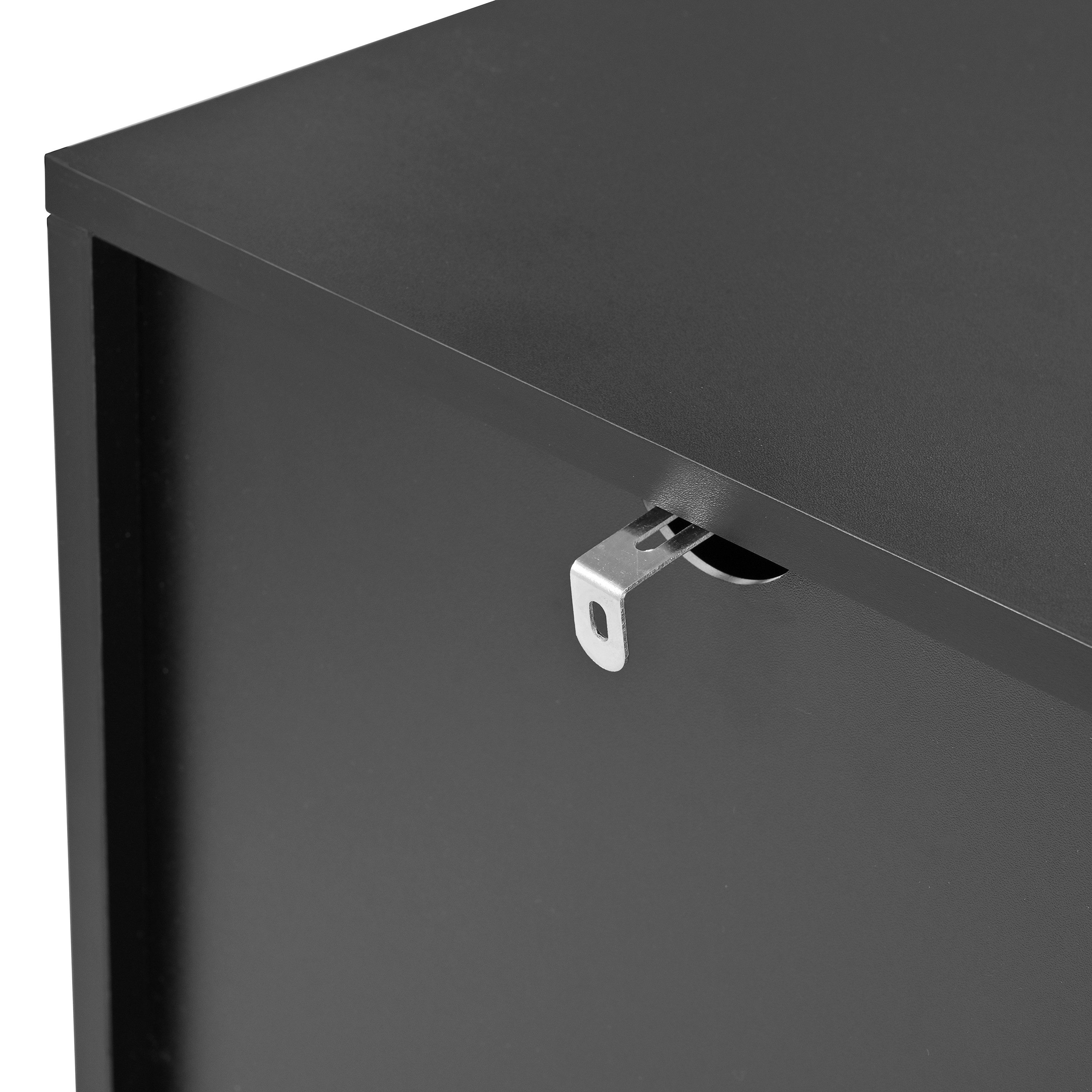 Merax Sideboard mit verstellbaren Regalböden & Kippsicherung (1 St), Anrichte Lowboard Kommode mit 4 Türen & Metallfüßen, Breit: 150cm