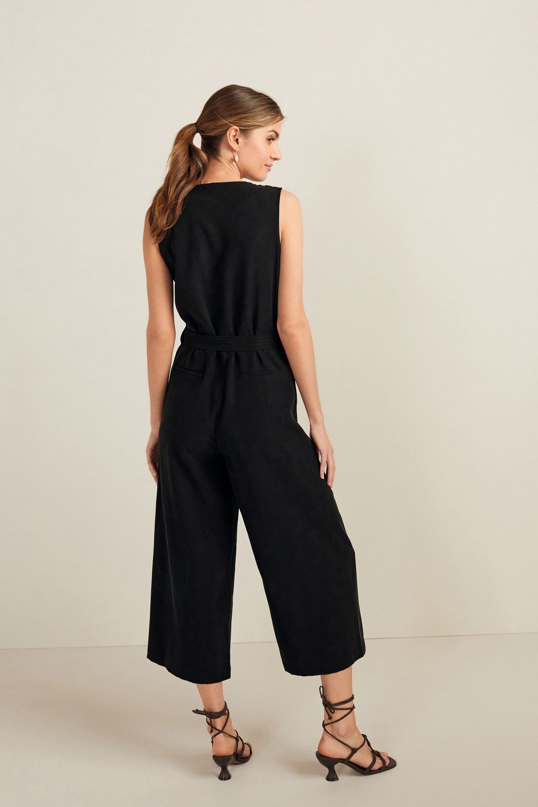 (1-tlg) Black Jumpsuit Frontreißverschluss mit Next Jumpsuit