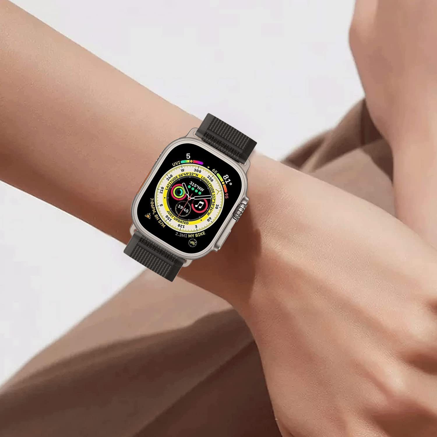 mit Uhrenarmband Stück 42mm 45mm Smartwatch-Armband Watch 3 49mm 44mm FELIXLEO Kompatibel