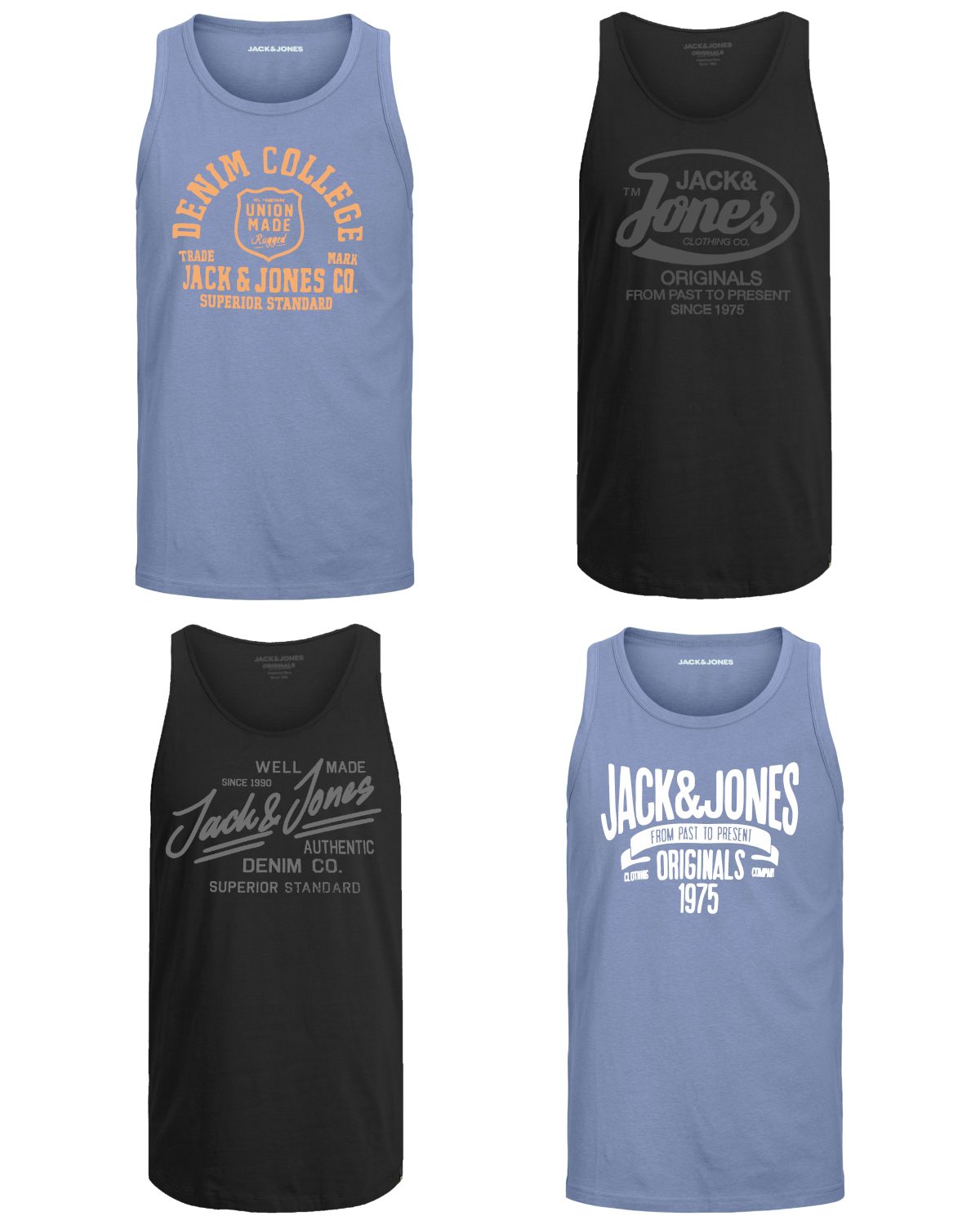 Jack & Jones Tanktop (Spar-Set, 4er-Pack) in unifarbe