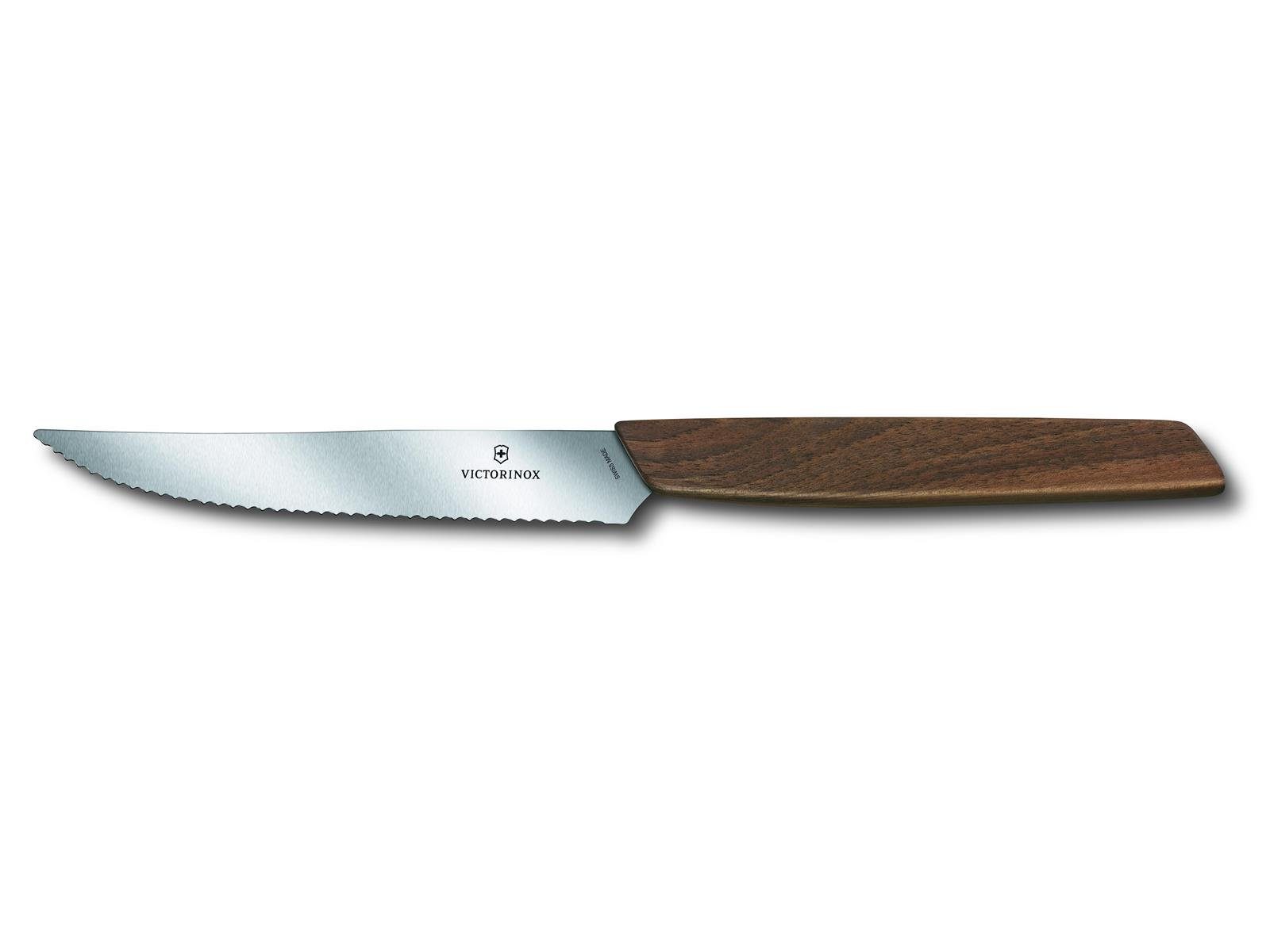 Wellens.12cm,Nussb.,Geschenks. Victorinox Swiss Steakm.-Set, Taschenmesser 2-teil., Modern