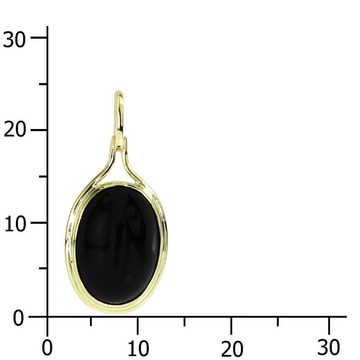 OSTSEE-SCHMUCK Kettenanhänger - Marga - Gold 333/000 - Onyx (1-tlg)