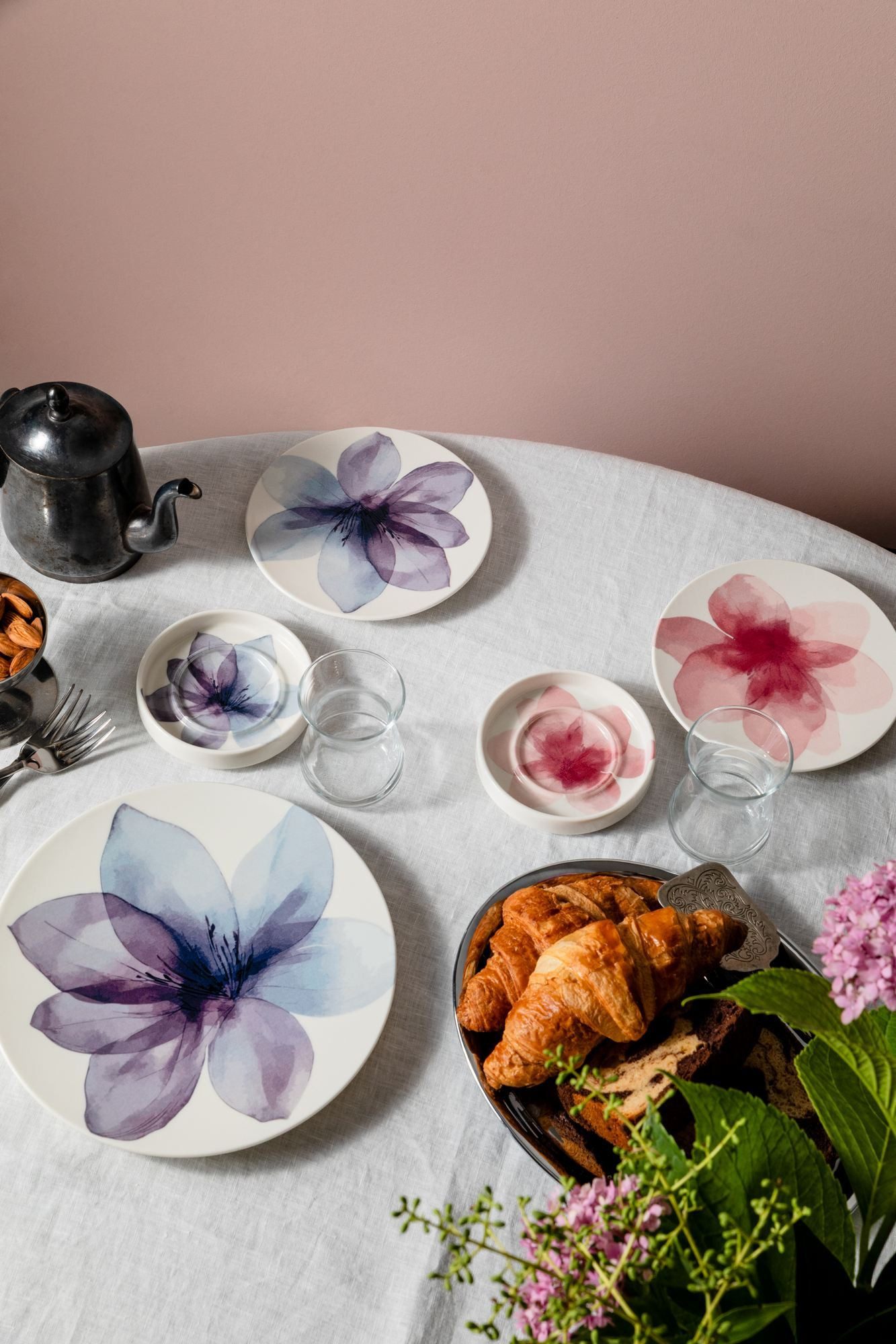 Hermia Concept Dessertteller null, (4 St), Mehrfarbiges Dekor