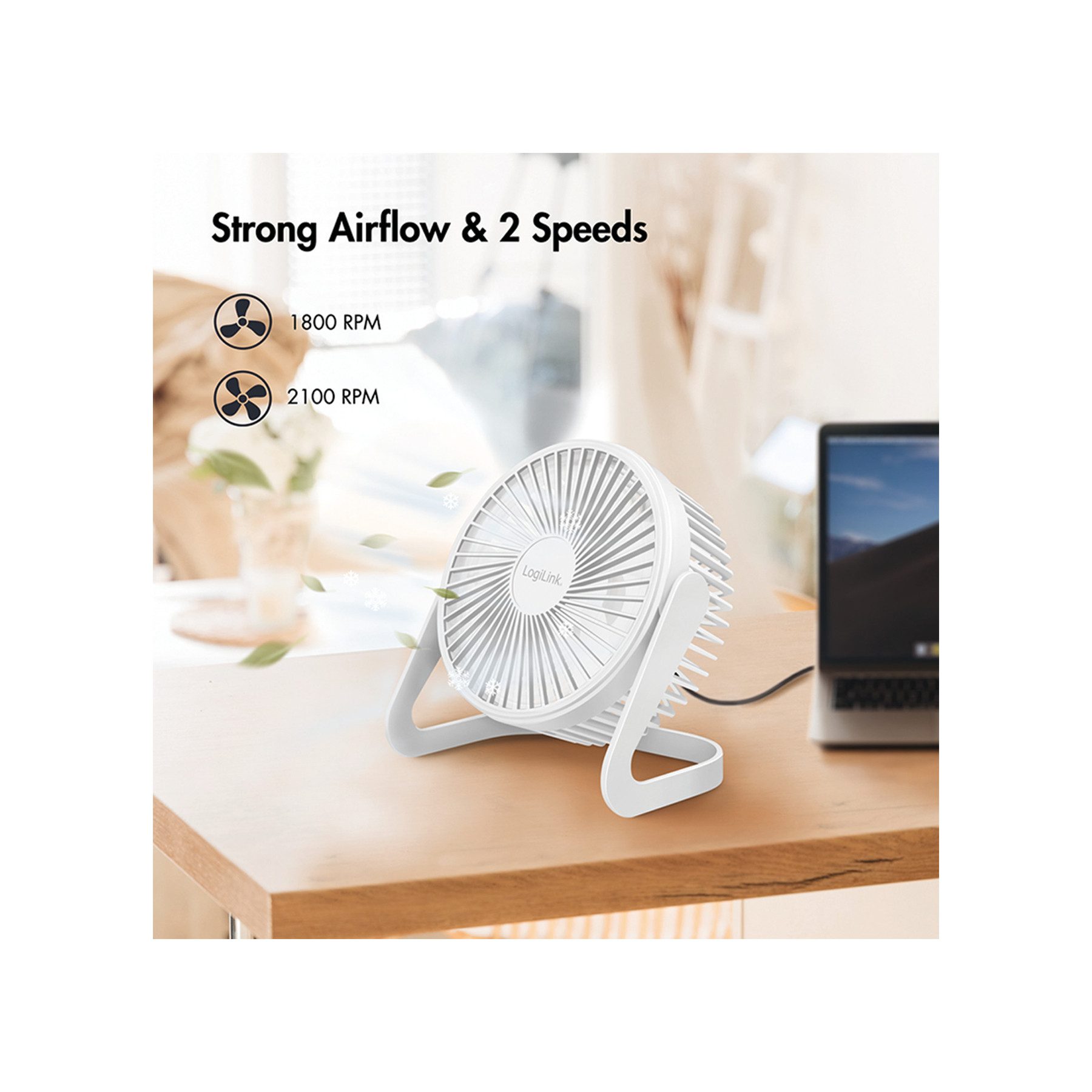 LogiLink Standventilator LOGILINK USB-Ventilator UA0403