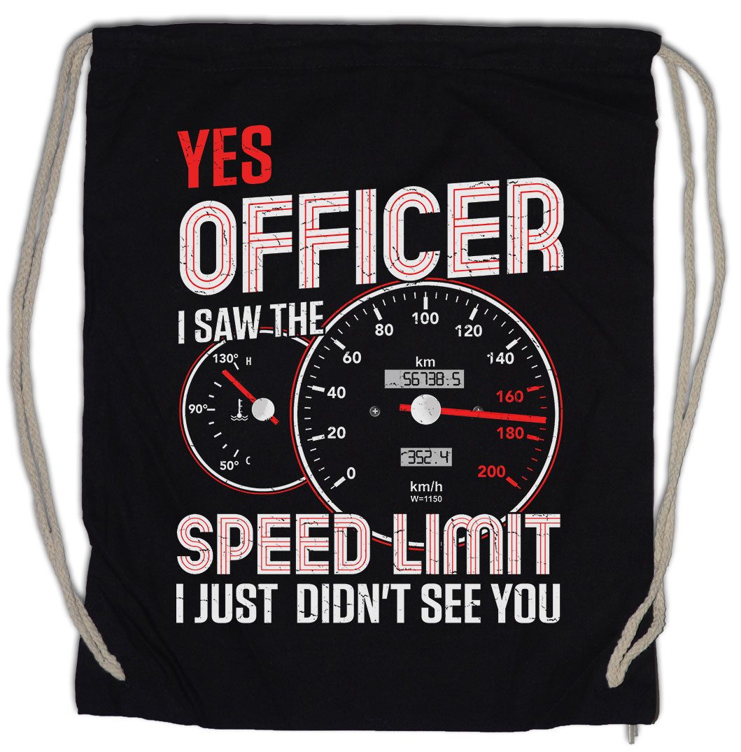 Turnbeutel Officer Speed Limit Turnbeutel Police Liebe KmH Rennfahrer Driver