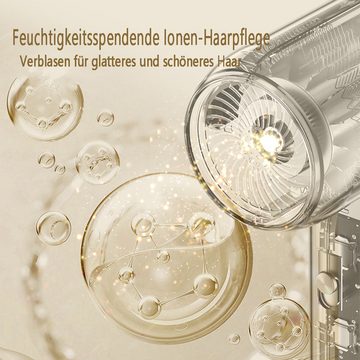 HOUROC Haartrockner Haartrockner,Professioneller Ionen-Haartrockner, 1900,00 W, schnell trocknender und geräuscharmer Haartrockner, 3-stufige Temperatureinstellung, geeignet für Reisen zu Hause