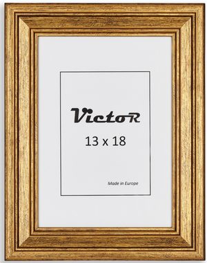 Victor (Zenith) Bilderrahmen Bilderrahmen \"Goya\" - Farbe: Gold - Größe: 13 x 18 cm / 3x, Bilderrahmen Gold, Set in 13x18 cm, Bilderrahmen Vintage