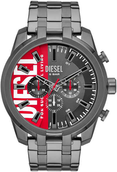 Diesel Chronograph SPLIT, DZ4632, Quarzuhr, Armbanduhr, Herrenuhr, Stoppfunktion, 12/24-Stunden-Anzeige