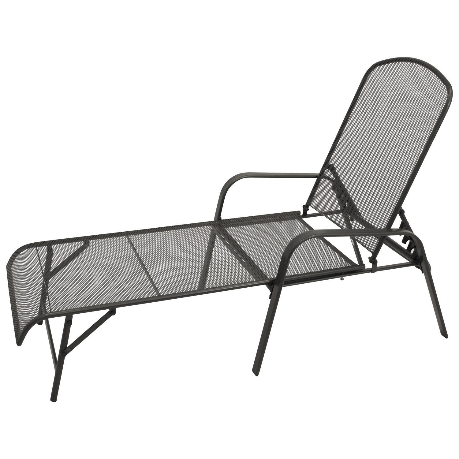 DEGAMO Gartenliege CLASSIC, verstellbar, Streckmetall anthrazit, günstig online kaufen