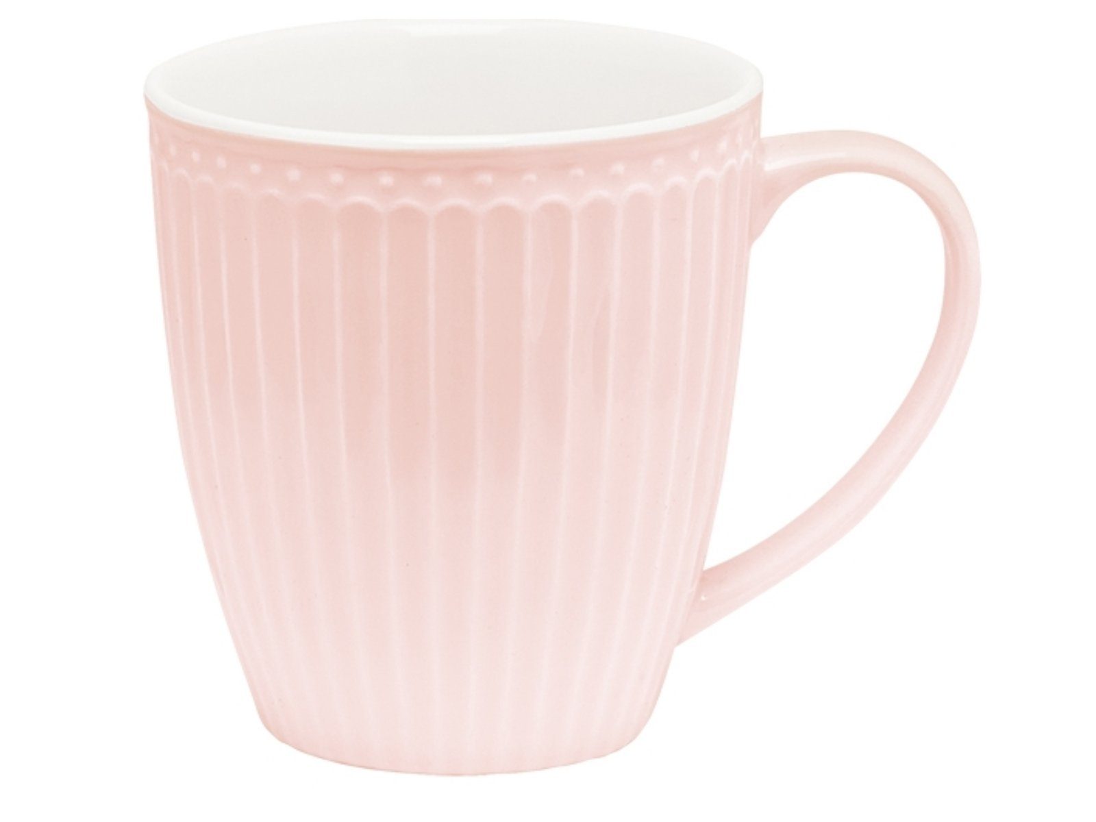 Greengate Becher Alice Becher mit Henkel pale pink 0,4 l, Steingut