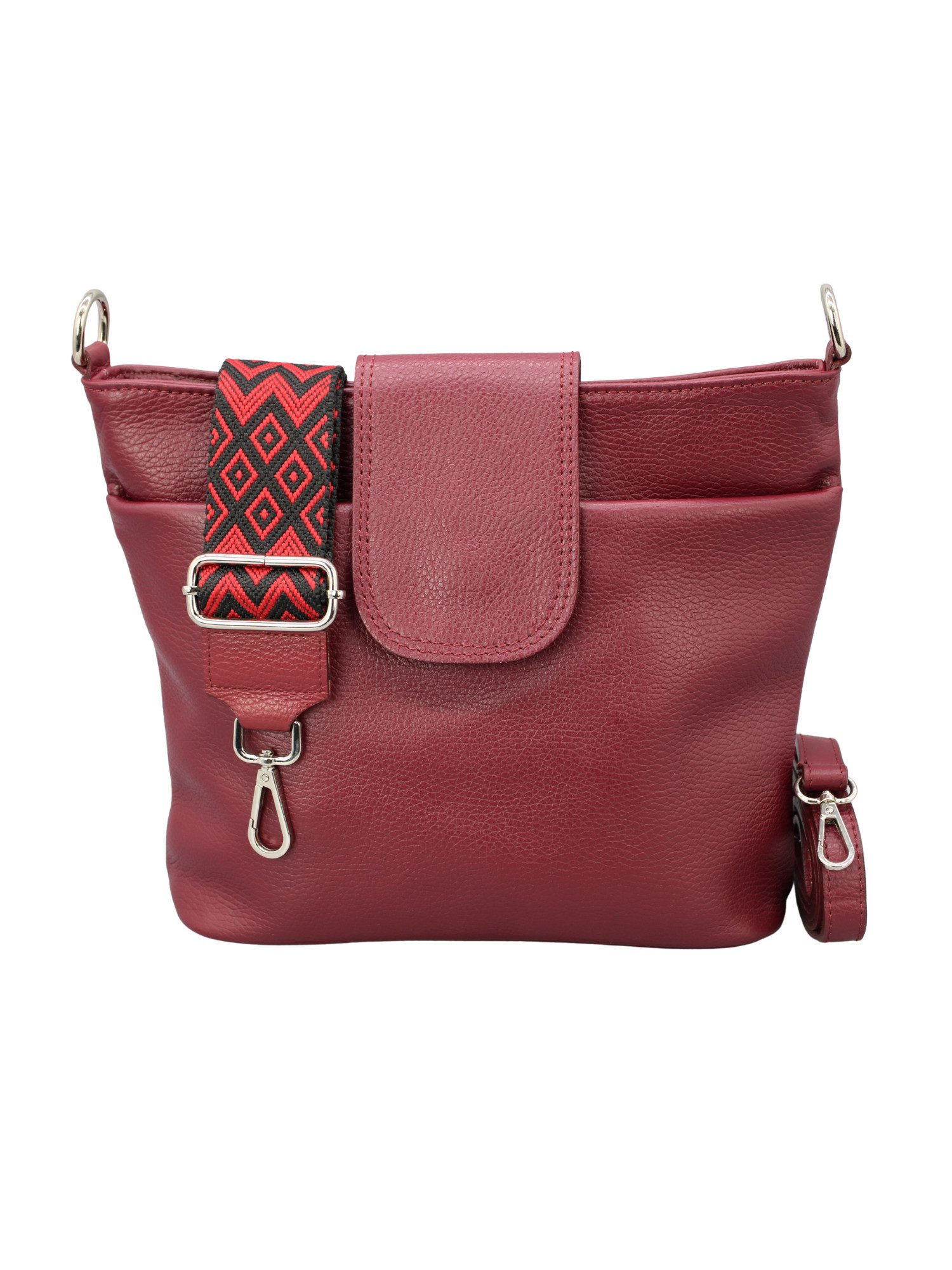 Adel Bags Schultertasche SARA Umhängetasche für Damen, Schultertasche aus Echtleder