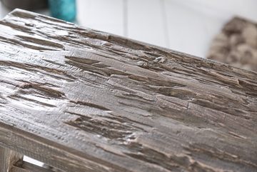 riess-ambiente Sitzhocker HEMINGWAY 50cm grau (Einzelartikel, 1 St), Massivholz · Mahagoni · Beistelltisch · Handmade · Urban Jungle