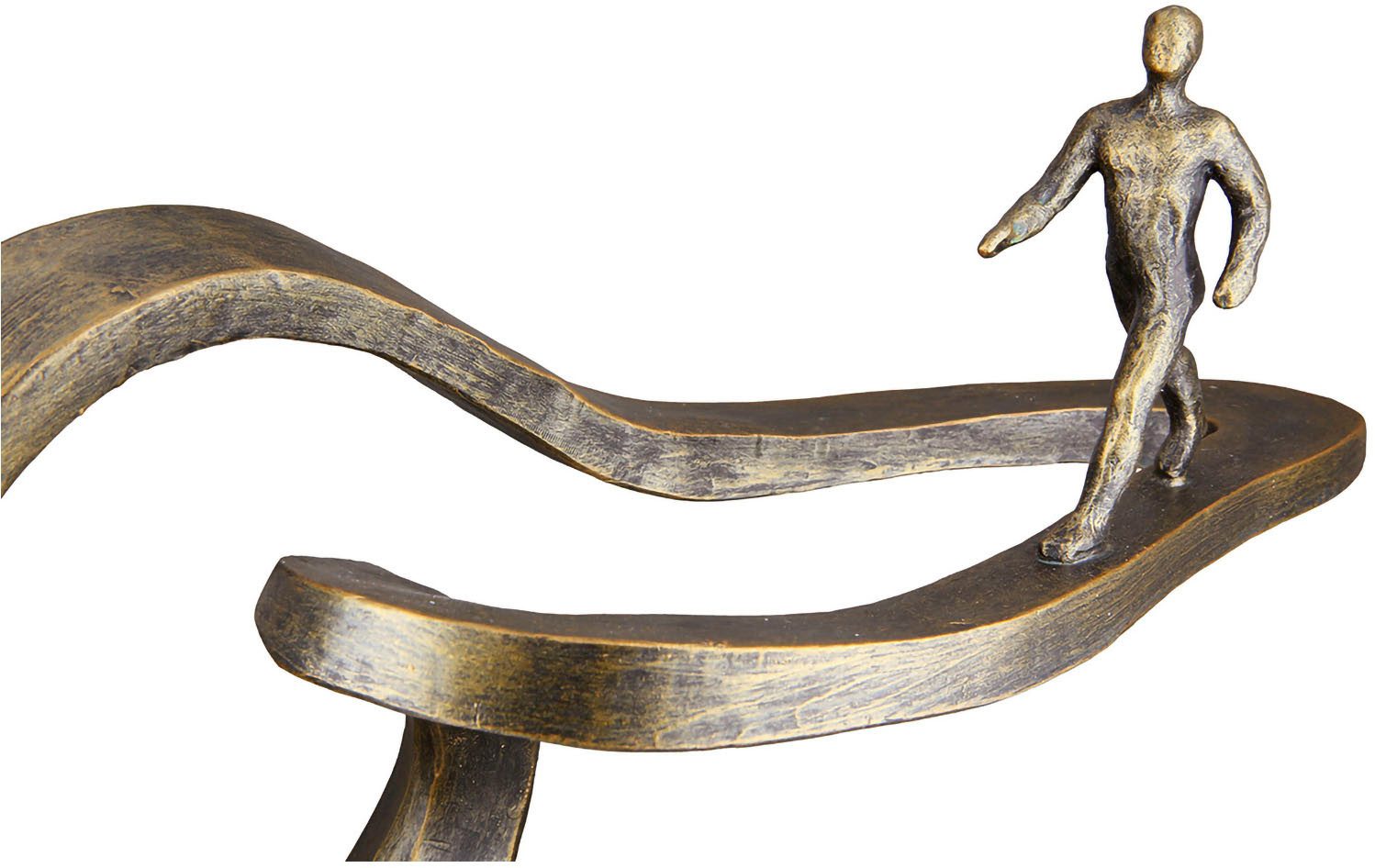Casablanca by Gilde Dekofigur Skulptur "Path" (1 St), Bronzefarben mit Antikfinish, auf Basis – Bild 4 von 5