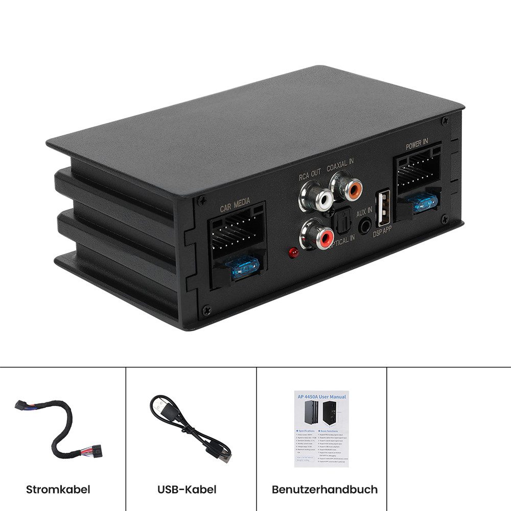 Hikity Car-Audio-DSP-Verstärker Universal Колонкиsystem Колонкиsystem (Unterstützung für drahtloses Mikrofon Bluetooth Musik USB-Wiedergabe)