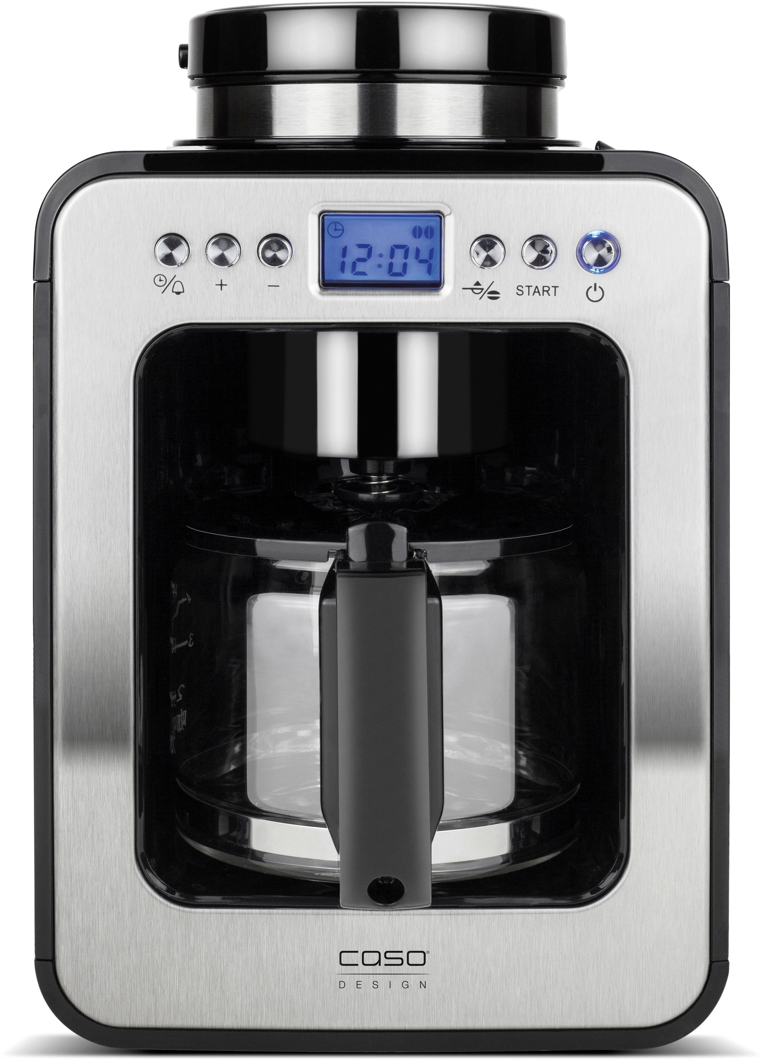 Caso Kaffeemaschine mit Mahlwerk 1848 Coffee Compact electronic, Permanentfilter