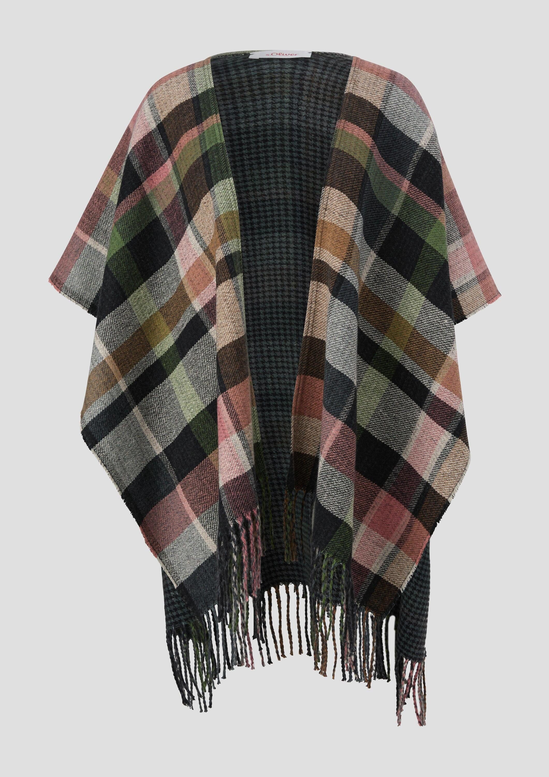 s.Oliver Poncho Indoor-Poncho Poncho aus Baumwollmix