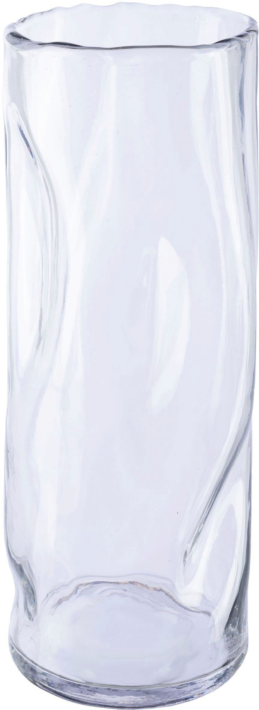transparent Leonique St), Höhe 30 Caline aus Vase Blumenvase Glas, Tischvase cm ca. (1 Crunch-Design, im