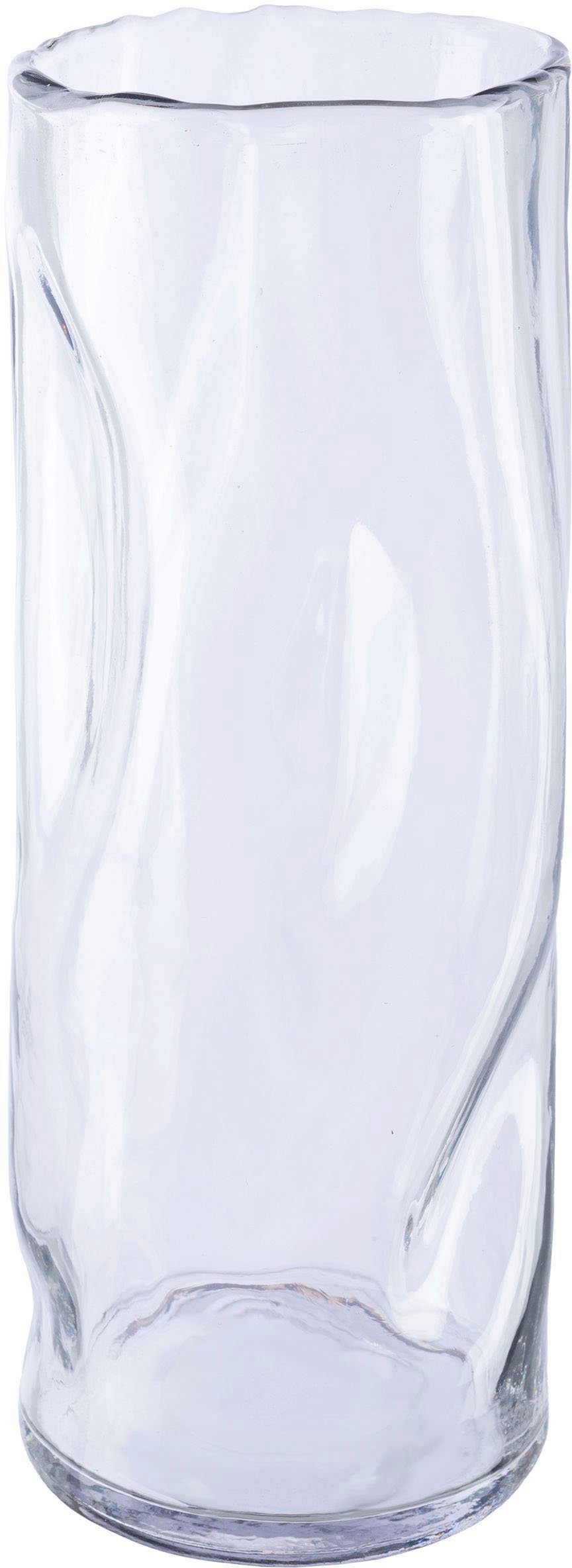 OTTO home Tischvase Blumenvase Caline (1 St), Vase aus Glas, im Crunch-Design, Höhe ca. 30 cm