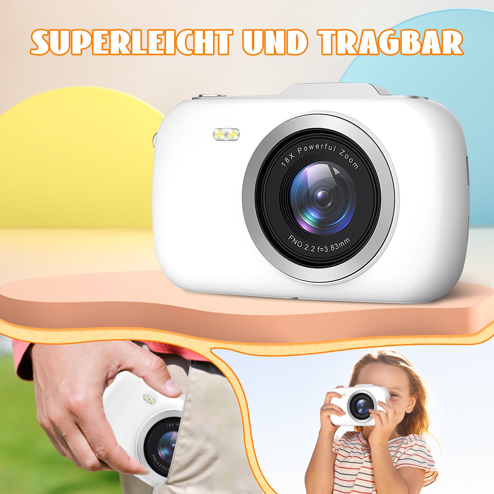 Fine Life Pro Digitalkamera G7 - A - Hochwertige Kamera mit 64MP Kompaktkamera (und 4K-Ultra-HD-Aufzeichnung für atemberaubende Fotos und Videos)