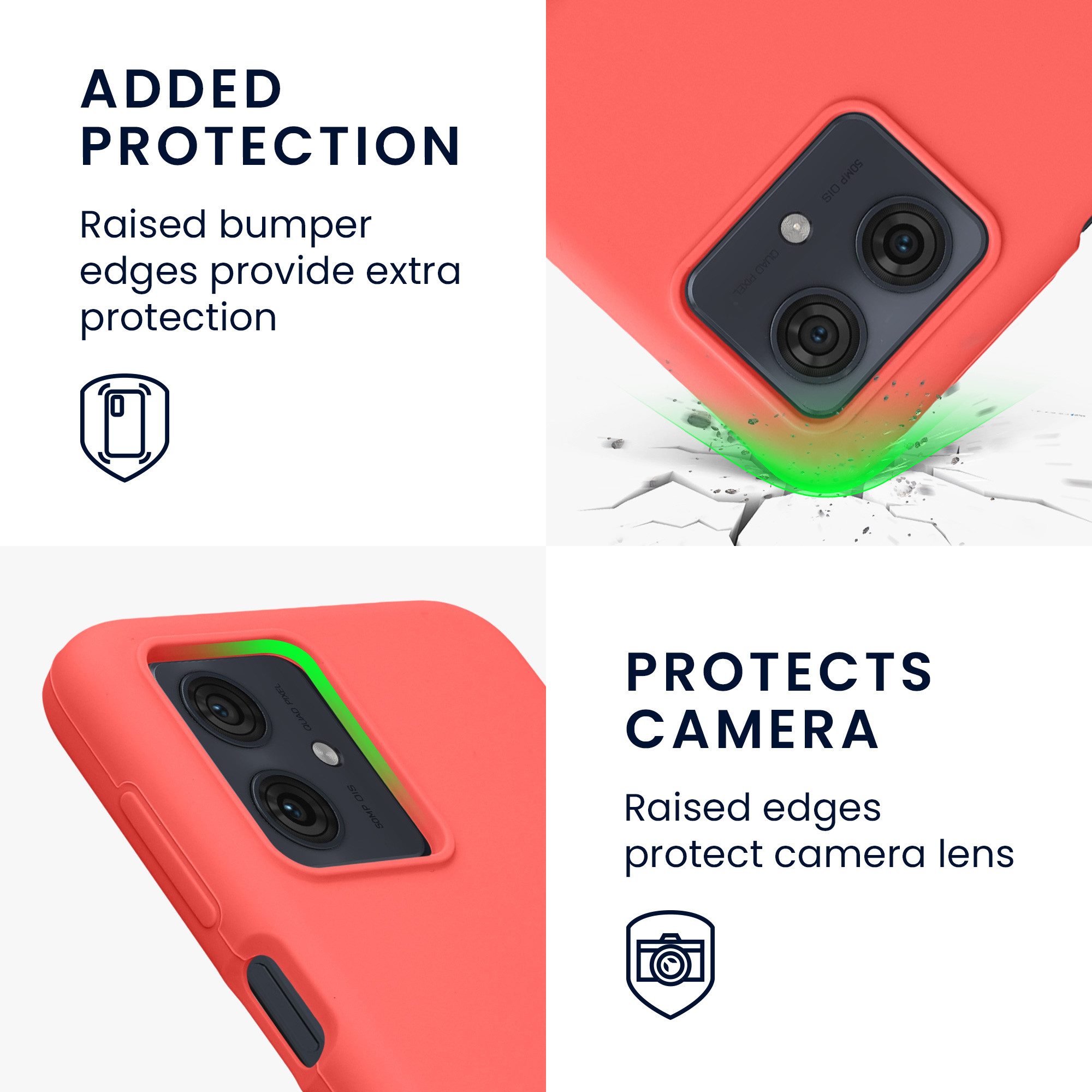 kwmobile Handyhülle Handyhülle für Motorola Moto G54 5G Hülle, Weiches Handy Silikon Case - Schutzhülle Cover