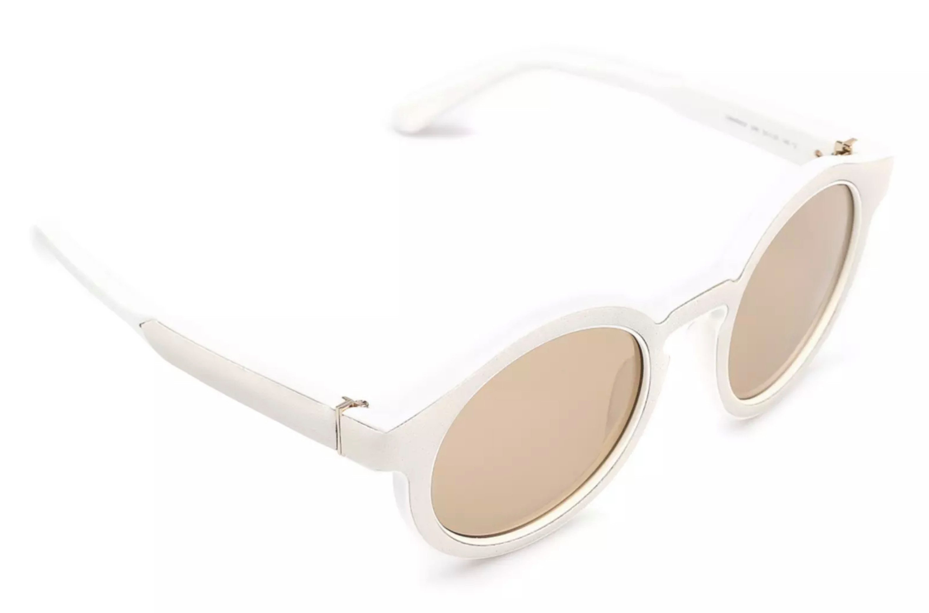 Loewe Sonnenbrille aus Leder und Acetat Brille Handgefertigt in Italien Unisex Gepolsterter Lederumrandung & goldfarbene Scharniere