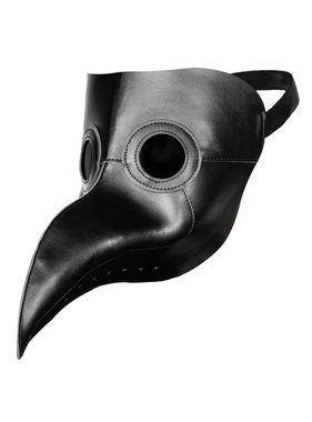 Maskworld Verkleidungsmaske Pestdoktor Kostüm Accessoire Set, Set aus Pestdoktor Maske, Gugel und Strumpfmaske