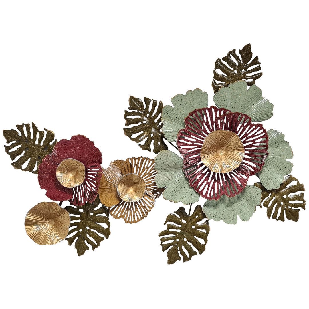 abc HOME Wanddekoobjekt Blumen, Metall, 99 cm, XXL