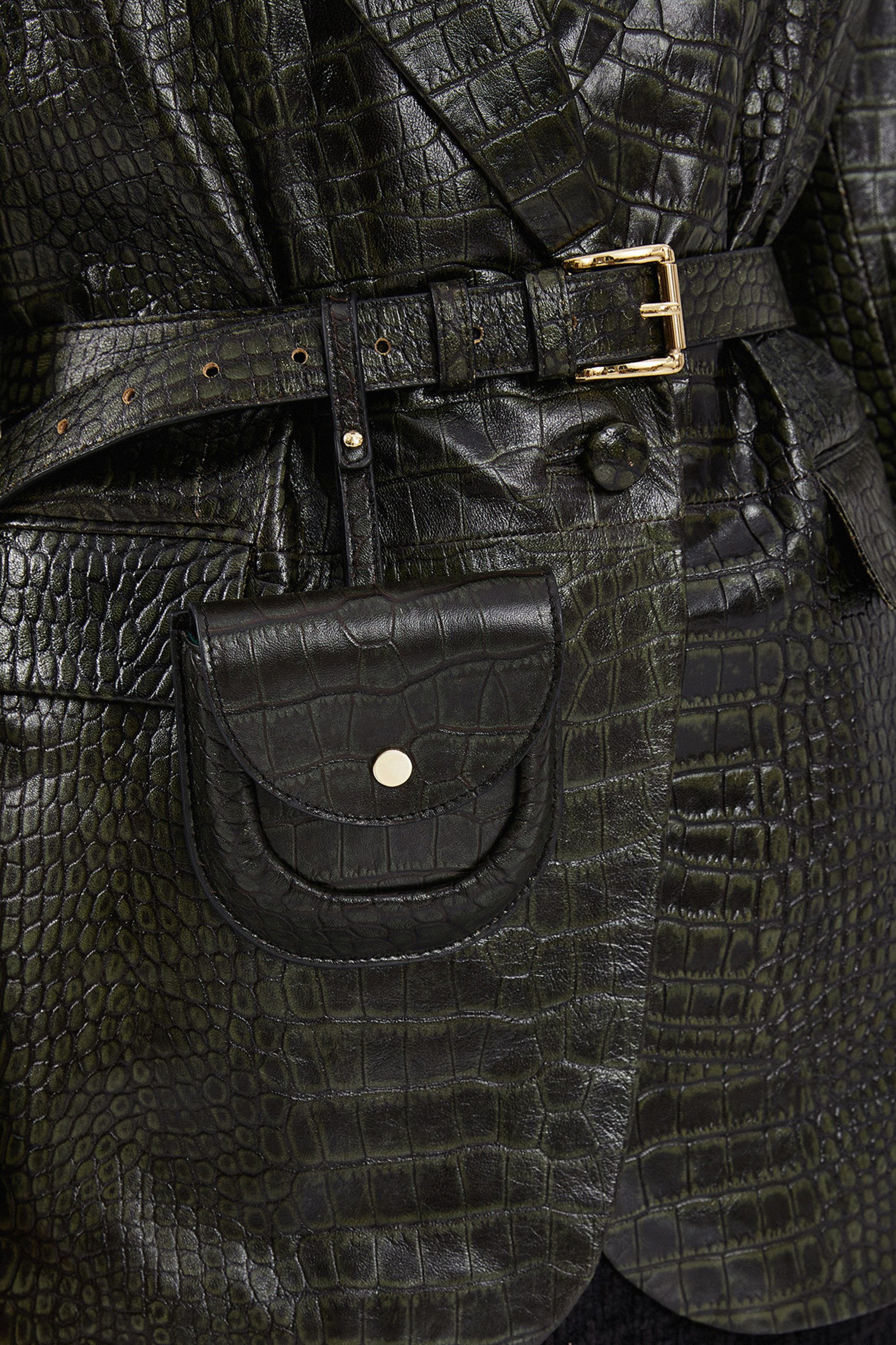 Lederjacke Karla Bedruckter Lederblazer