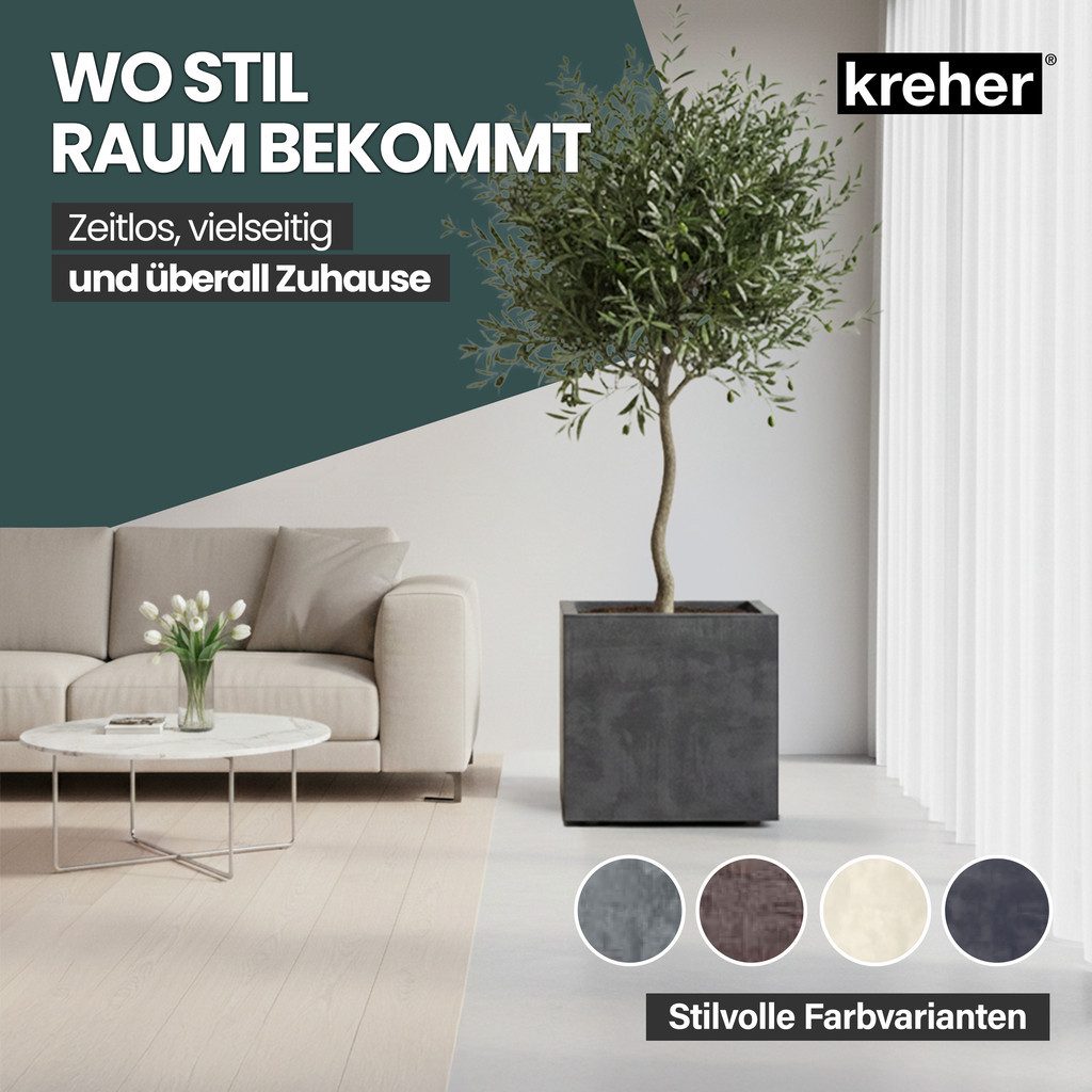 Kreher Blumenkasten Millennium in Naturstein Optik verschiedenen Ausführungen