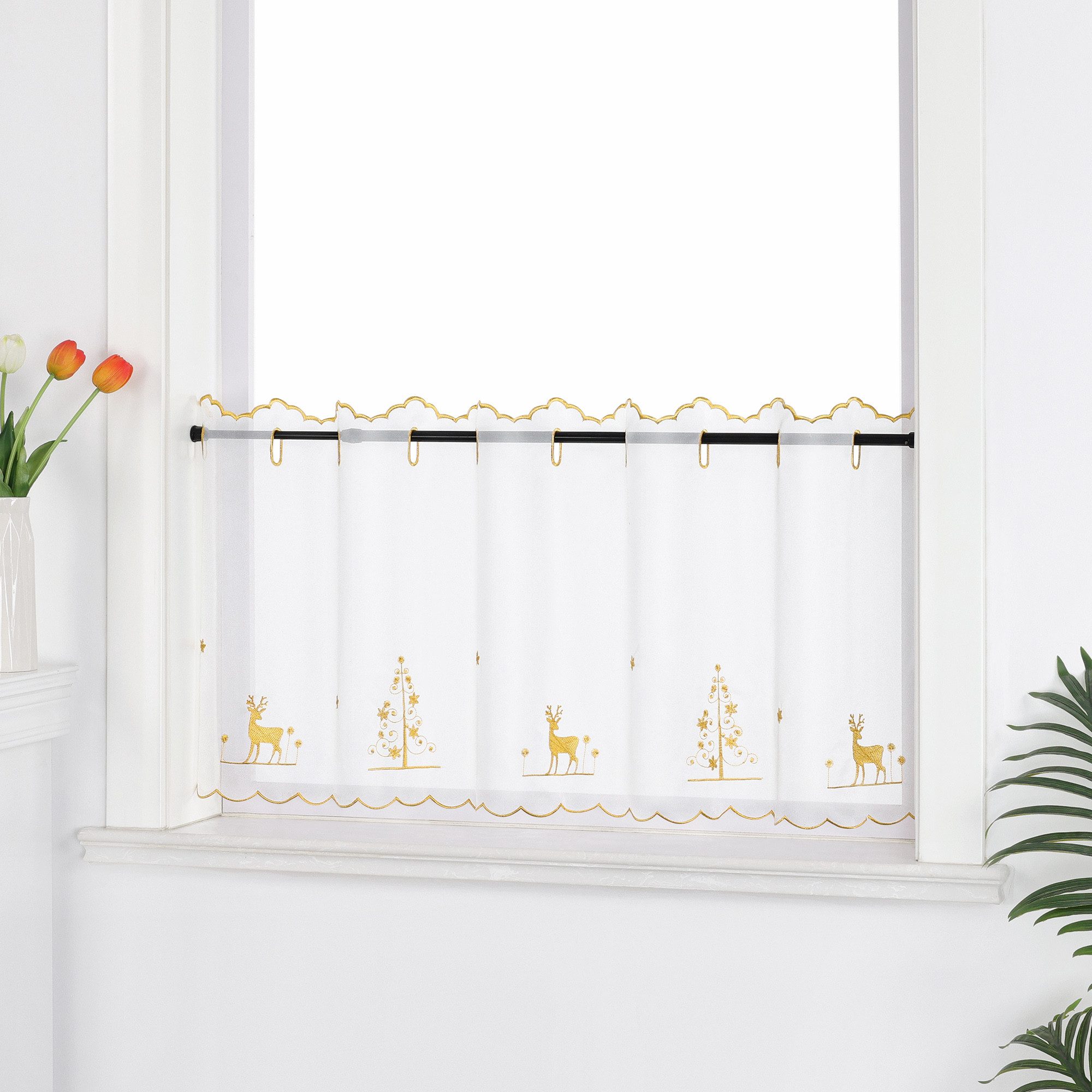 Joyswahl Scheibengardine (1 St), Stangendurchzug, transparent, günstig online kaufen