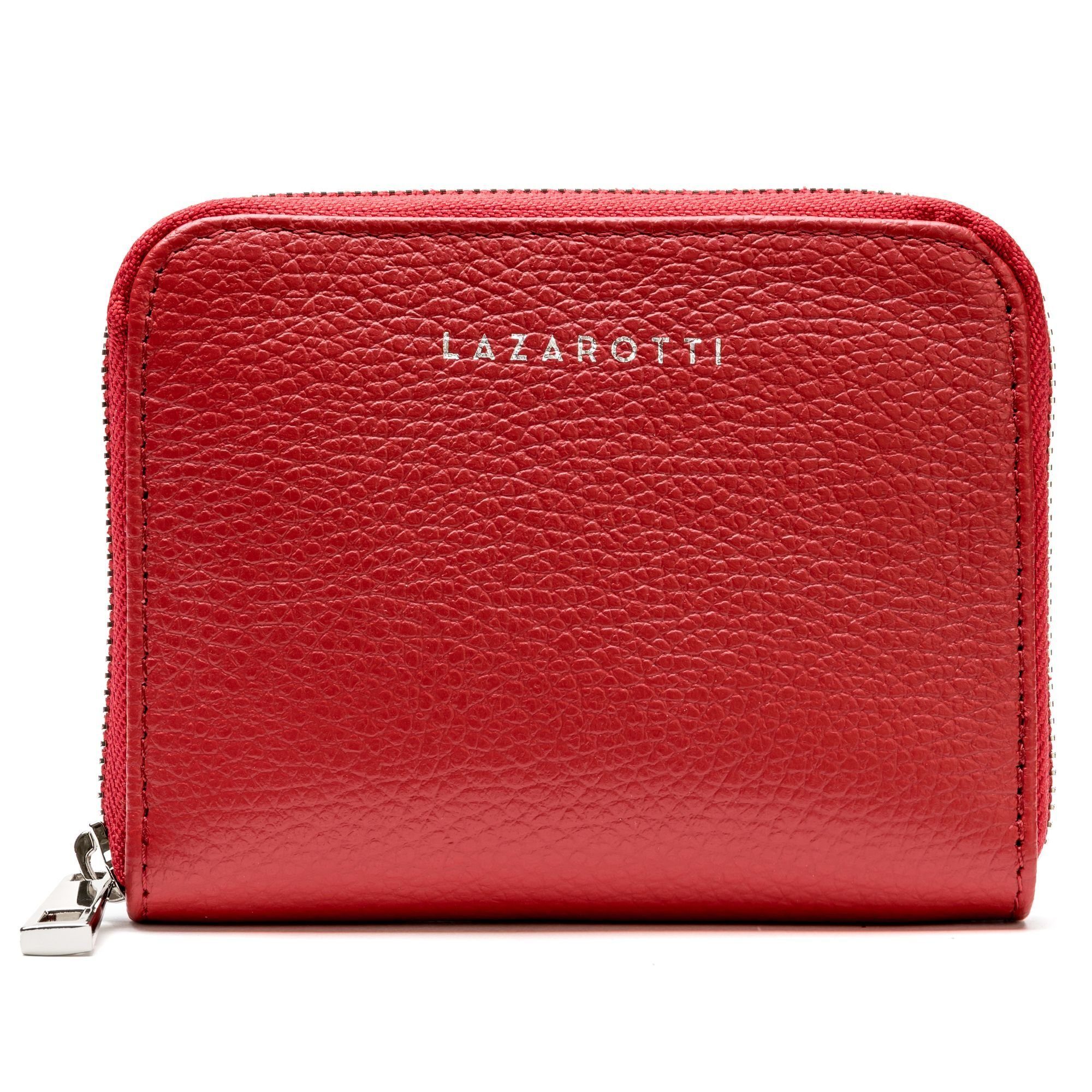 Leather, Leder Milano Lazarotti red Geldbörse