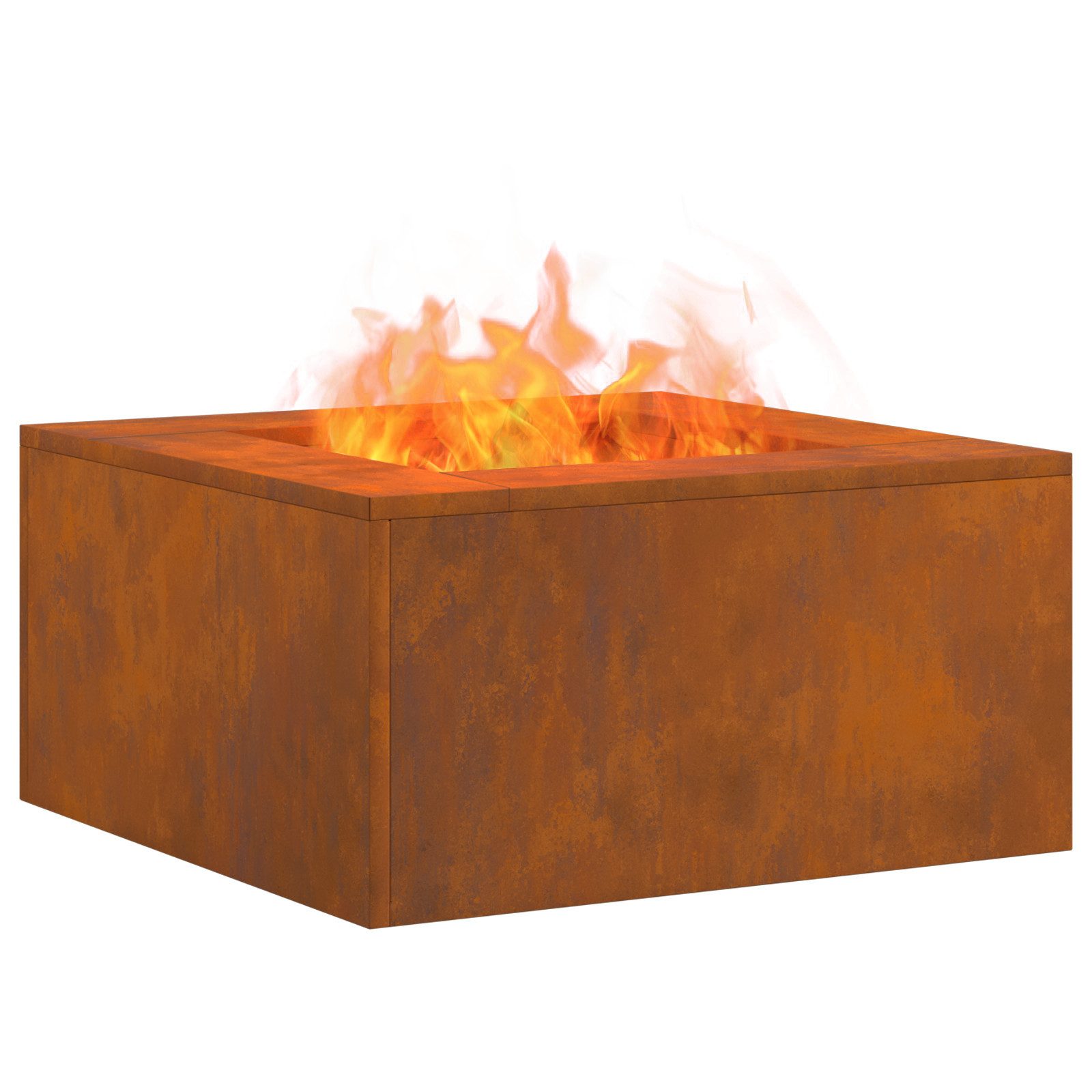 vidaXL Feuerstelle Feuerstelle Quadratisch 60x60x30 cm günstig online kaufen