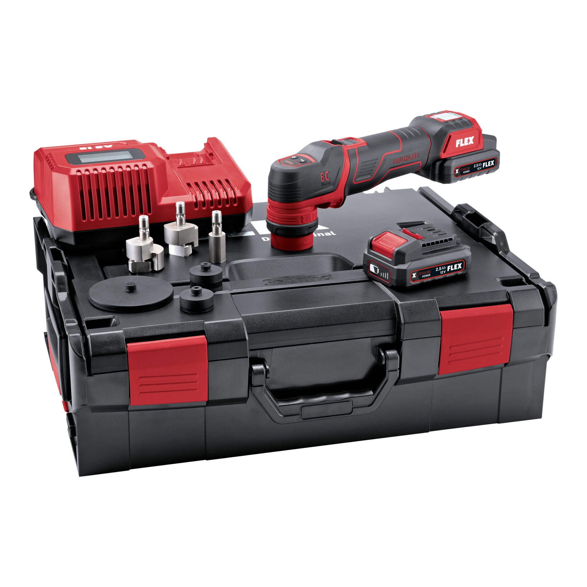 Flex Akku-Poliermaschine FLEX Der smarte Akku-Polierer 12 V PXE 80 12-EC/2.5 SET