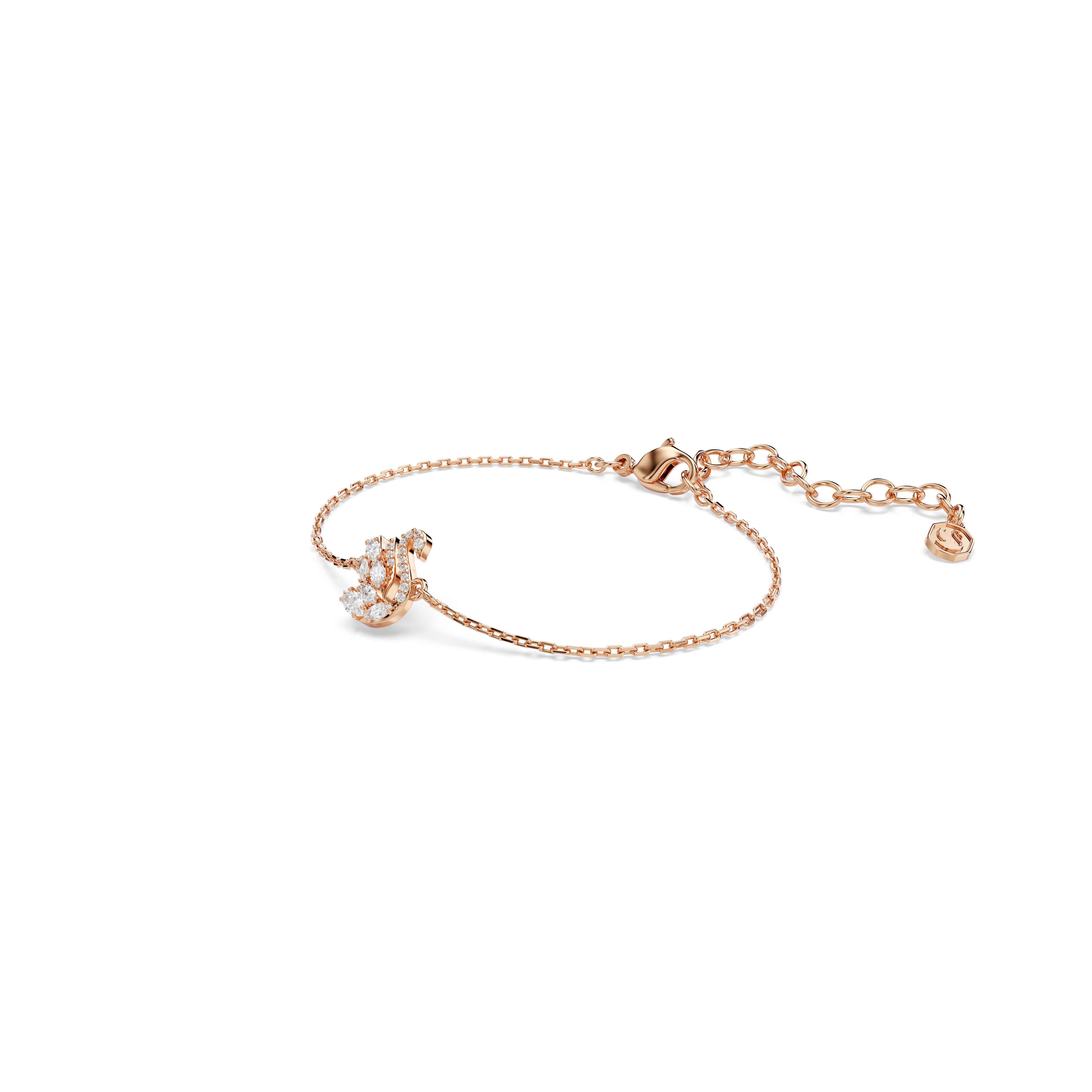 Swarovski Armkette Schmuck Geschenk Swan Armband, mit Swarovski® Kristall, Zirkonia (synth)