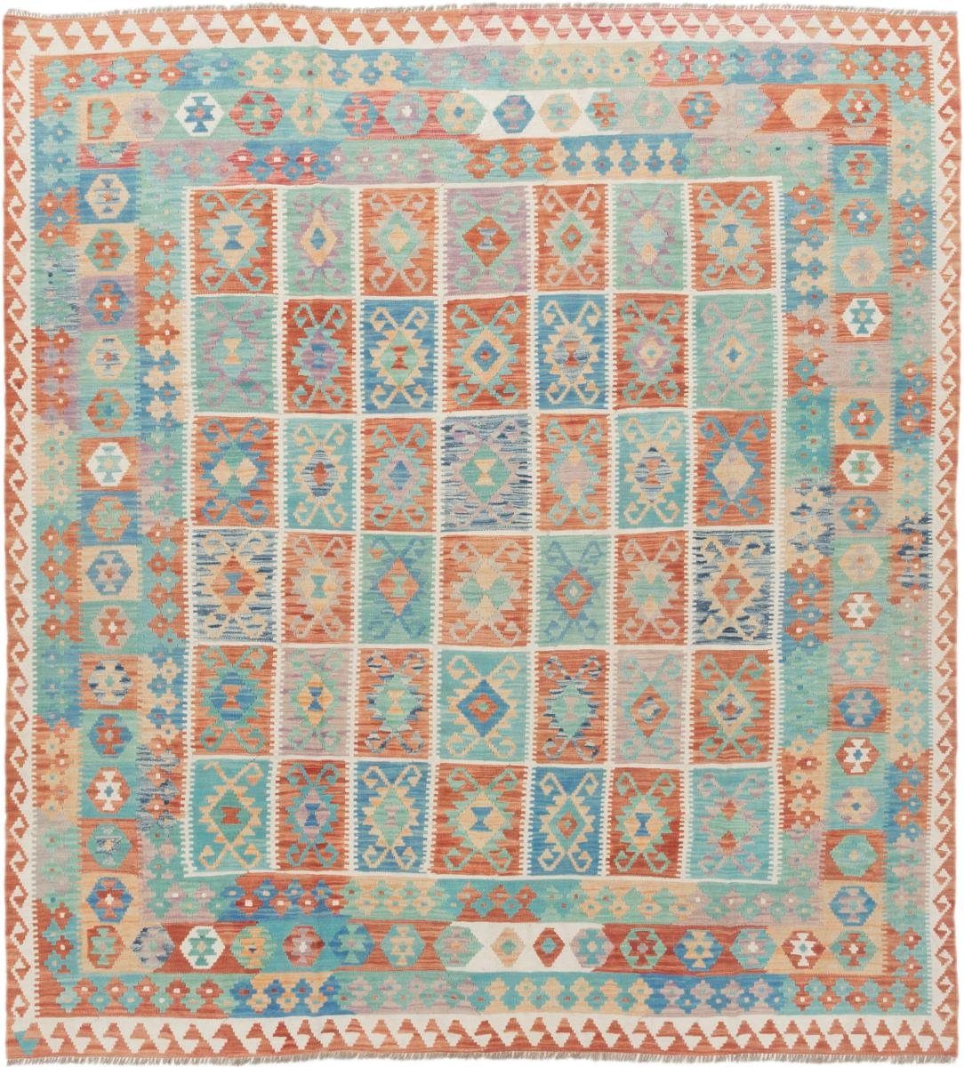 Orientteppich Kelim Afghan 255x280 Handgewebter Orientteppich Quadratisch, Nain Trading, rechteckig, Höhe: 3 mm