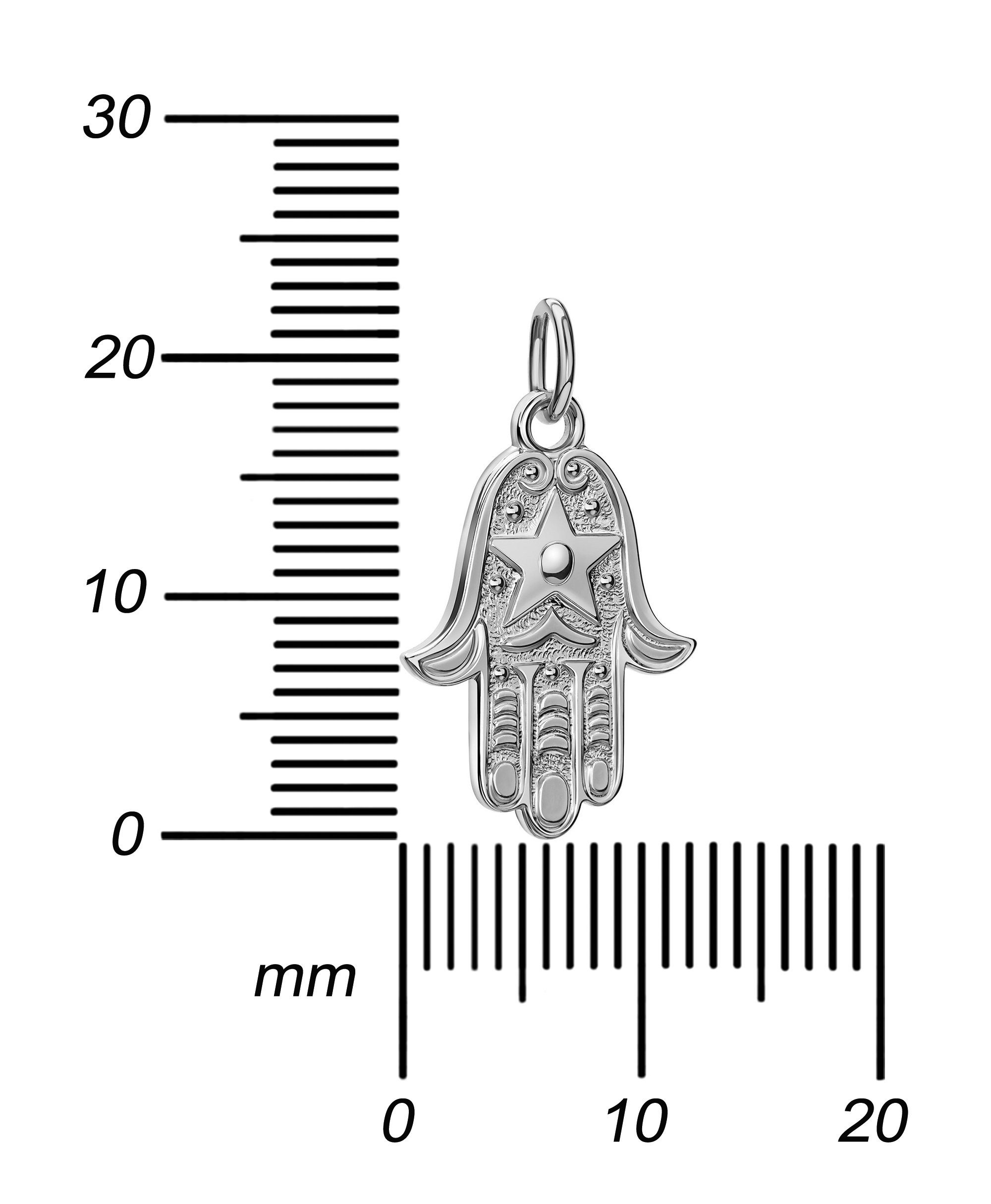 925 Silber 36 Kette für (Silberanhänger, Mit - - wählbar Anhänger Anhänger Fatimahand Silberkette mit Damen), 70 JEVELION Länge cm.