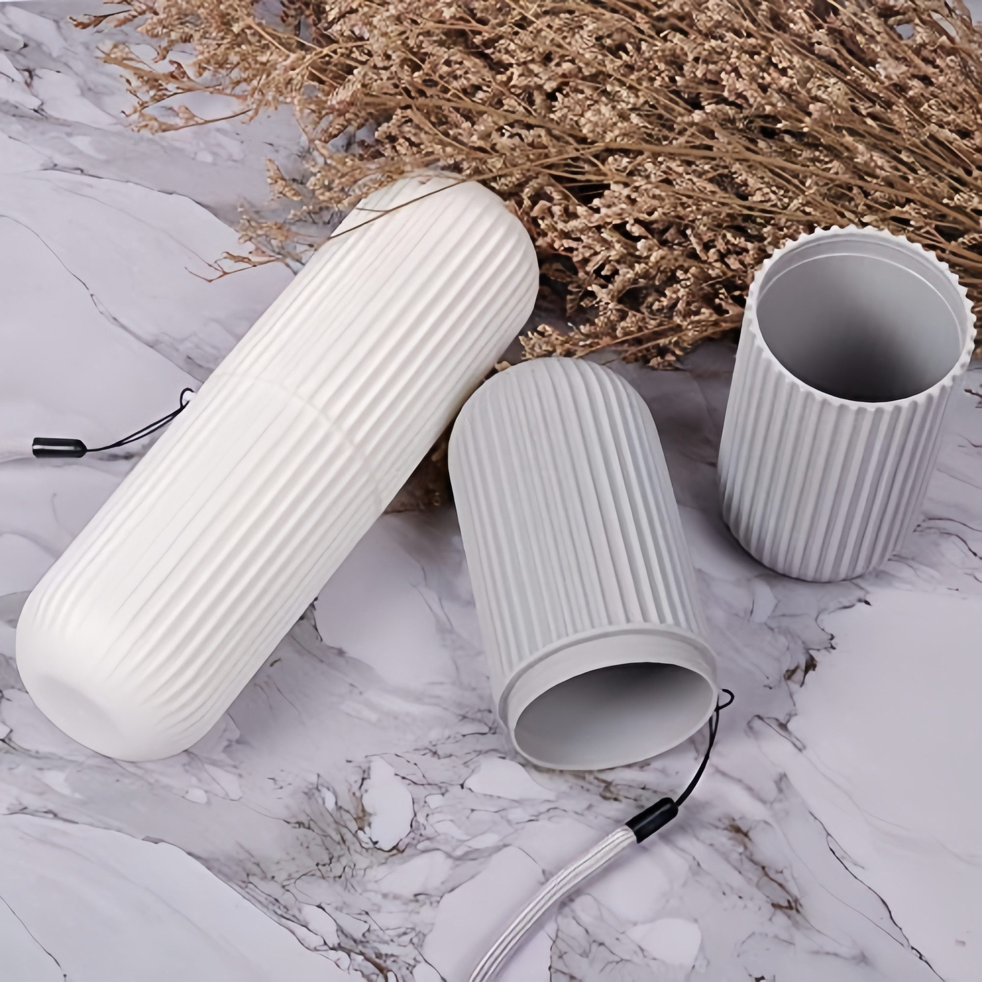 FOUORTUNATE-BEE Zahnputzbecher 2-teiliges Reise-Zahnputzset – Tragbarer Bec günstig online kaufen