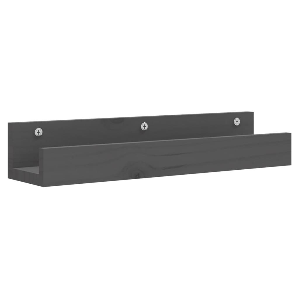 vidaXL Regal Wandregale 2 Stk. Grau günstig online kaufen