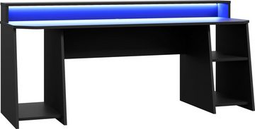 FORTE Gamingtisch Tezaur, Schreibtisch mit RGB-Beleuchtung und Halterungen, Breite 200 cm