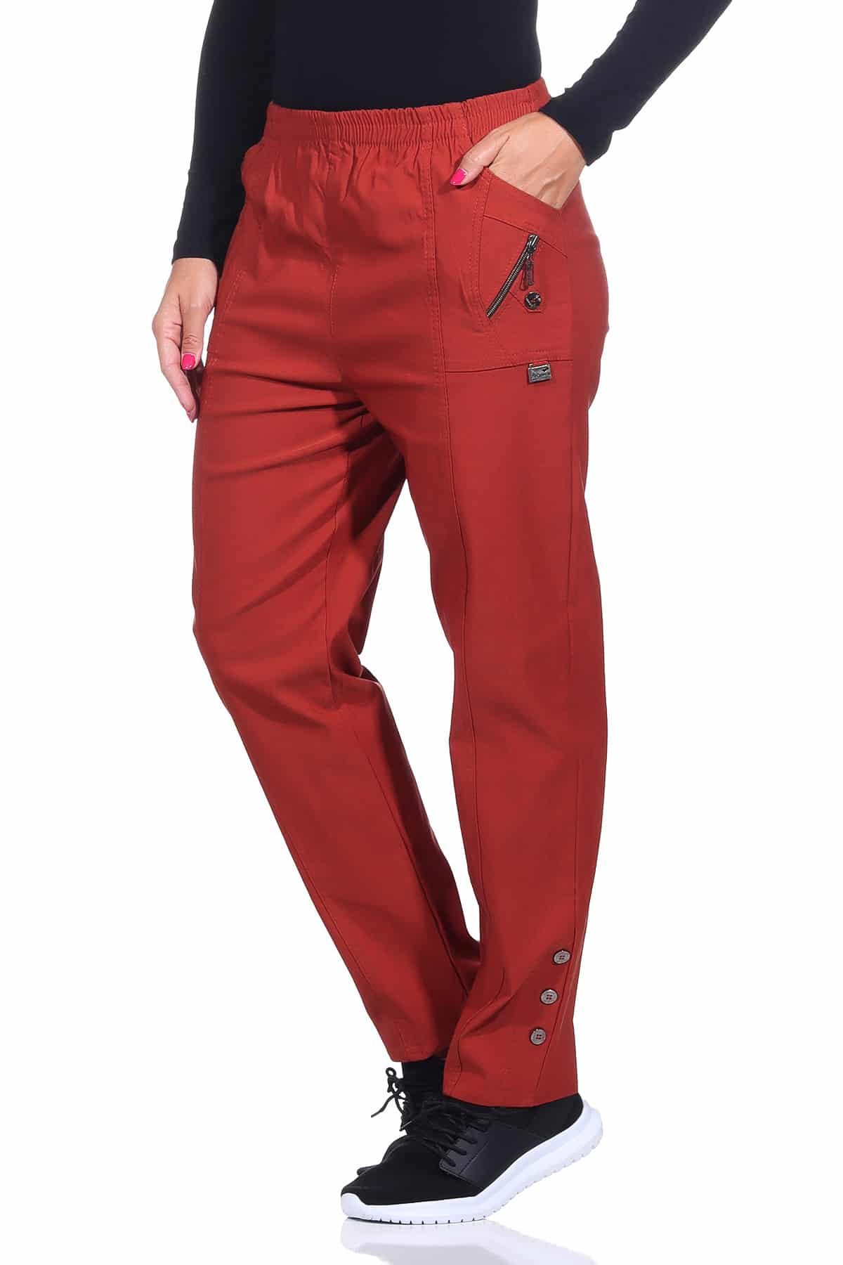 Cherry Berry Thermohose Schlupfhose für Damen Übergangshose mit leichtem Thermofleece auch große Größen erhältlich, Innenfleece