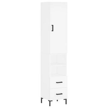 vidaXL Highboard Highboard Weiß 34,5x34x180 cm Spanplatte