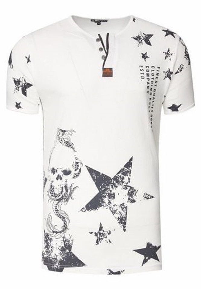 Rusty Neal T-Shirt, mit Allover-Print im Used-Look günstig online kaufen