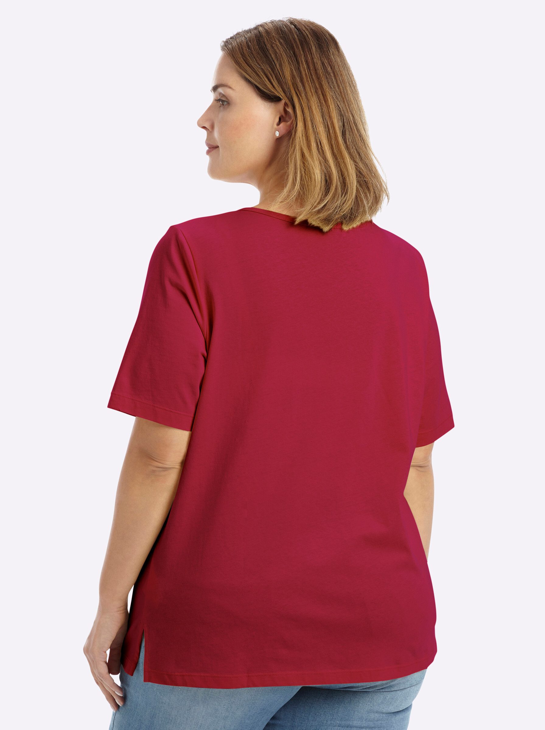 Sheego T-Shirt Kurzarm-Shirt Kurzarm – Bild 2 von 5